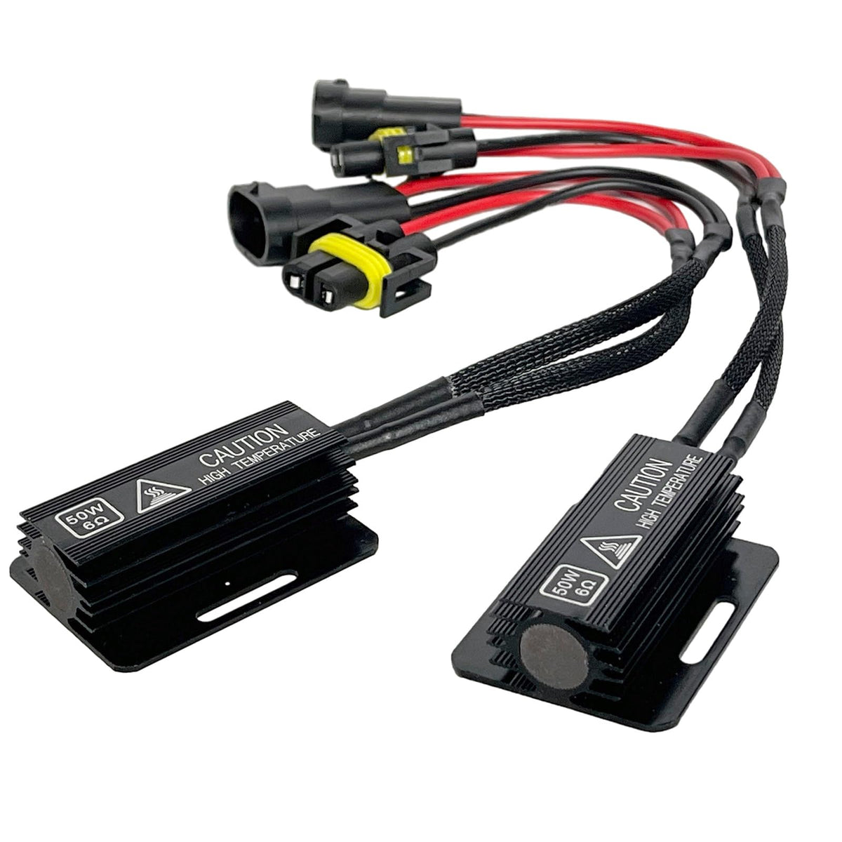 H8 H11 LED Load Resistor Adapter 50W 6Ohm Upgraded Canbus Decoder Fix Headlights Fog Light Error Code Anti-Flicker Wiring Relay 