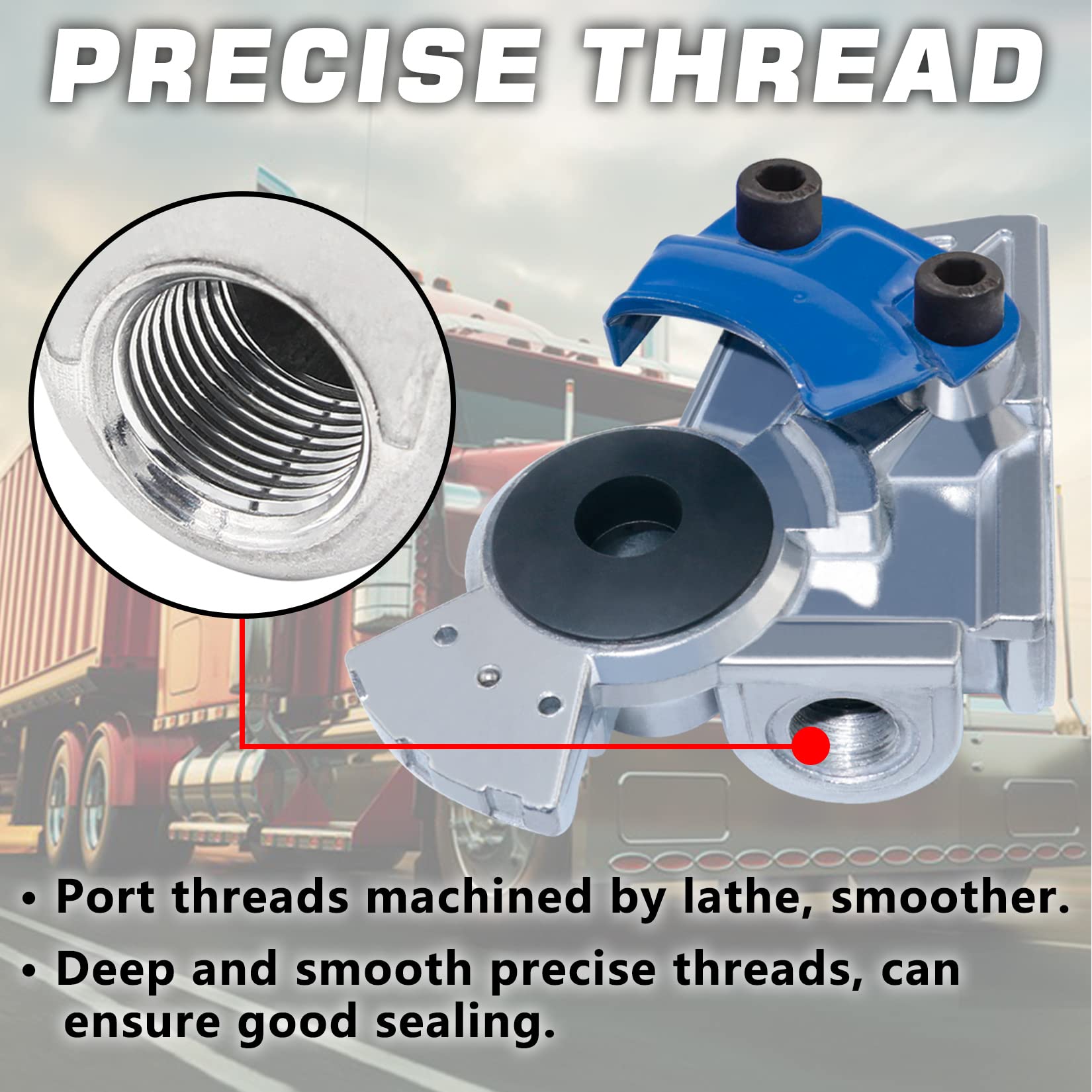 Grepspud 37 Degree Glad Hands Set With 2Pcs Seals Universal Emergency Service Aluminum Gladhand Brake Air Hose Coupling Parts Handshake Kit Connectors For Semi Trucks Trailers Tractors, 1 Pair