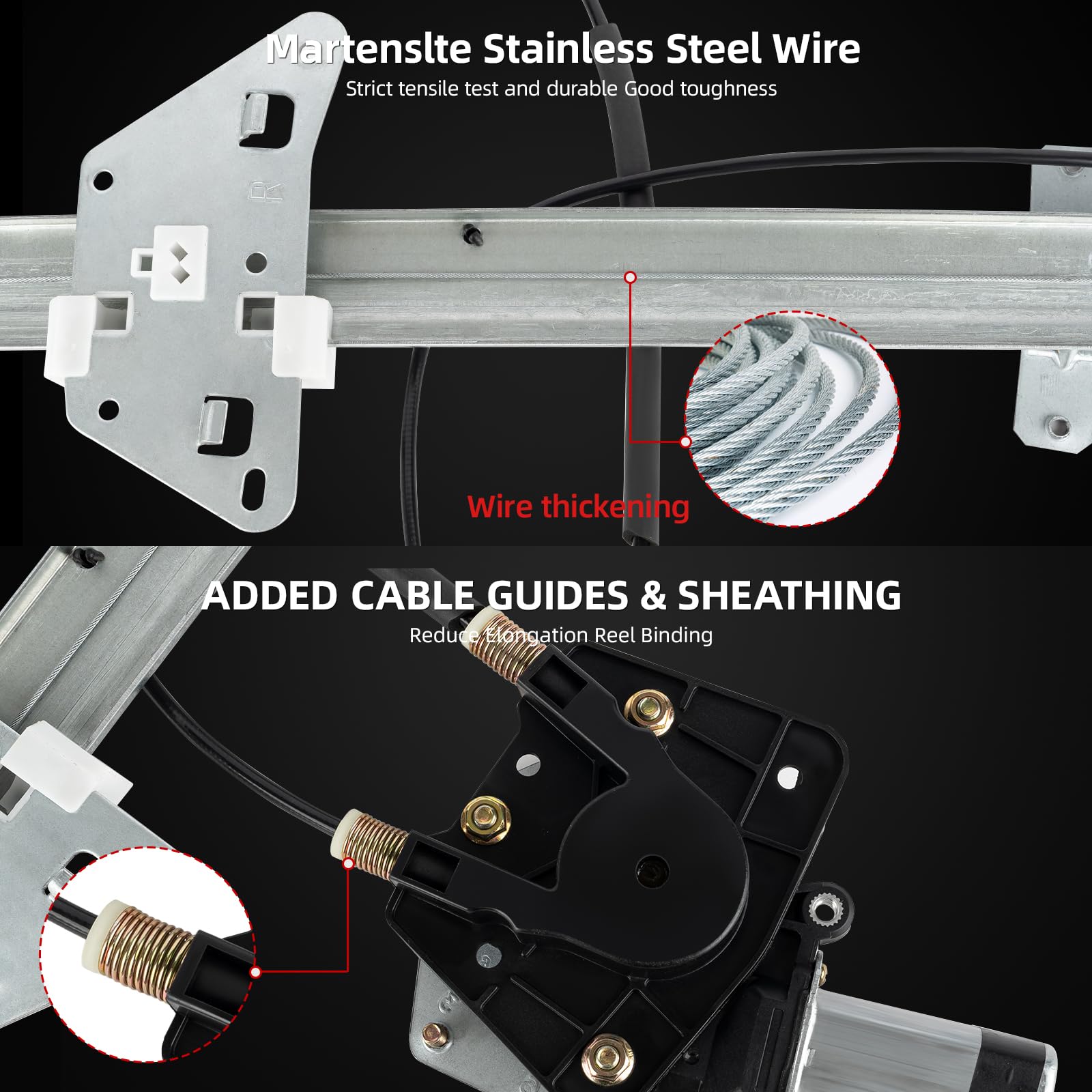 OVANOH Front Left Driver Side Power Window Regulator with Motor Assembly Compatible For Dodge Durango 1998-2003 Dakota 2000-2004