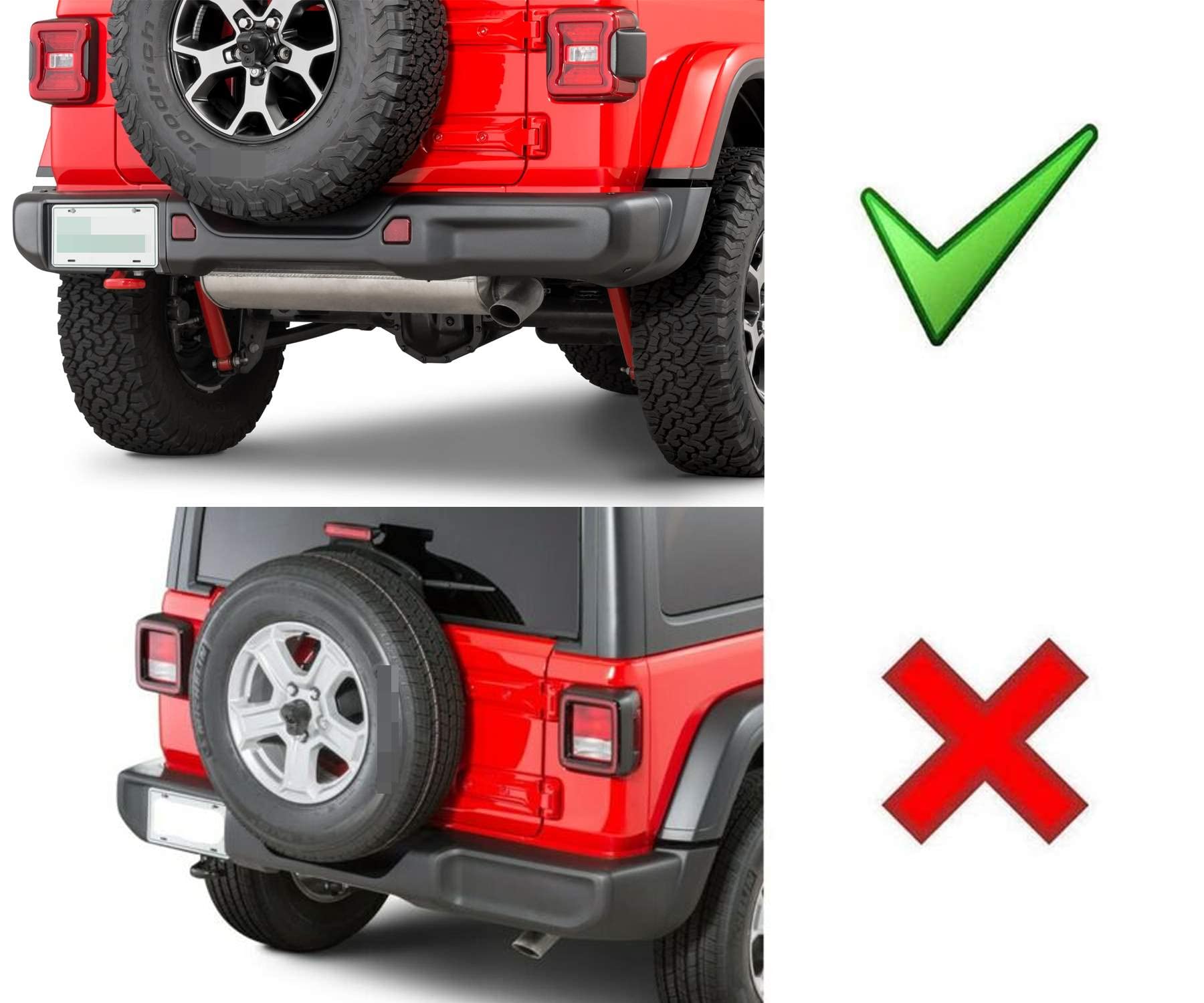 Ijdmtoy Blackout Smoked Lens Rear Bumper Reflector Lenses Compatible With Jeep 2018-Up Wrangler Jl Sahara Rubicon Moab Trims Onl