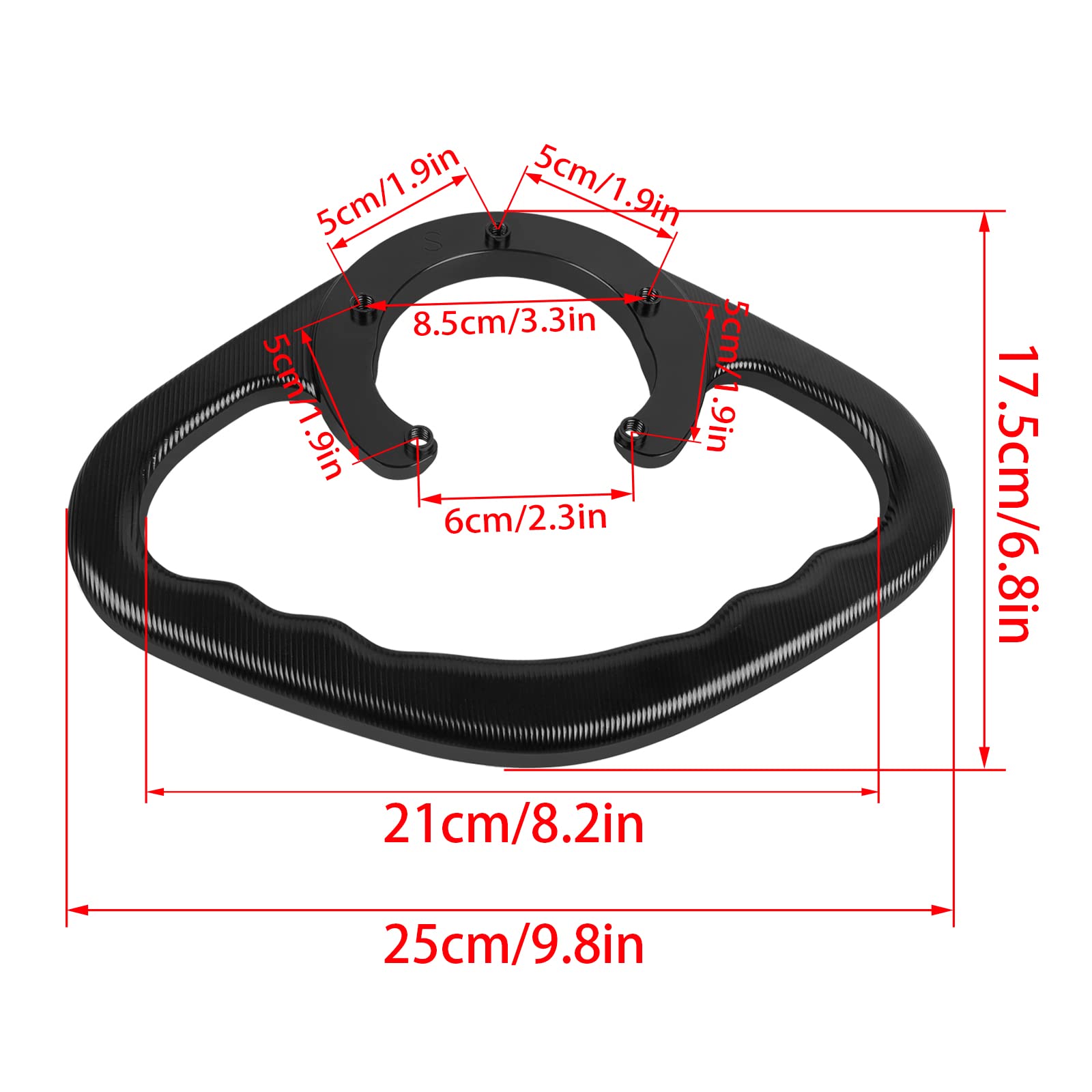 HAONEL Fuel Gas Tank Handle Motorcycle Rear Passenger Grab Bar Aluminum Replacement for Suzuki GSX-R 600 750 GSXR750 GSXR750 GSX