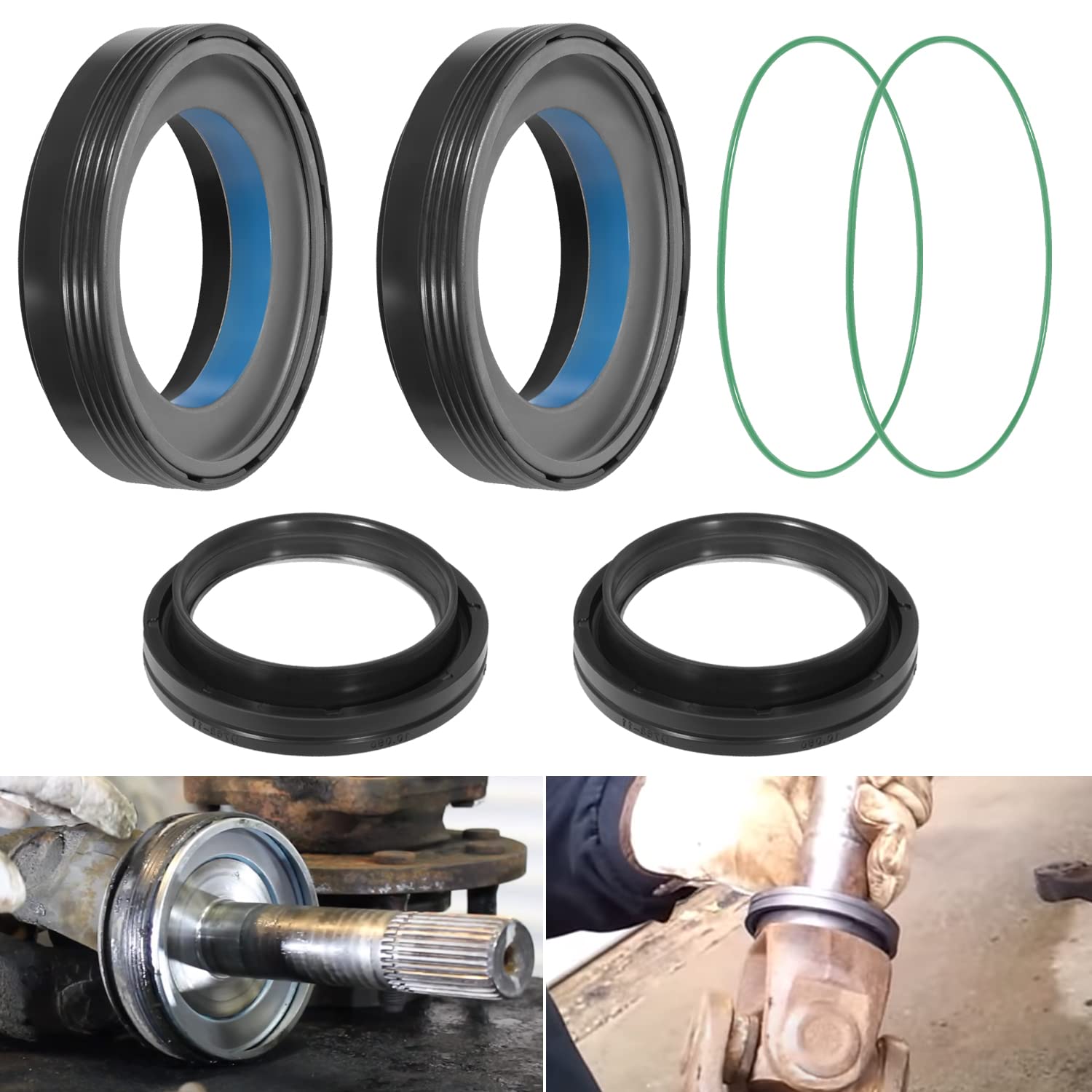 Front Axle Vaccum Knuckle & Tube Seal Kit Fit For 1998 1999 2000 2001 2002 2003 2004 Ford Super Duty Excursion F250 F350 F450 F5