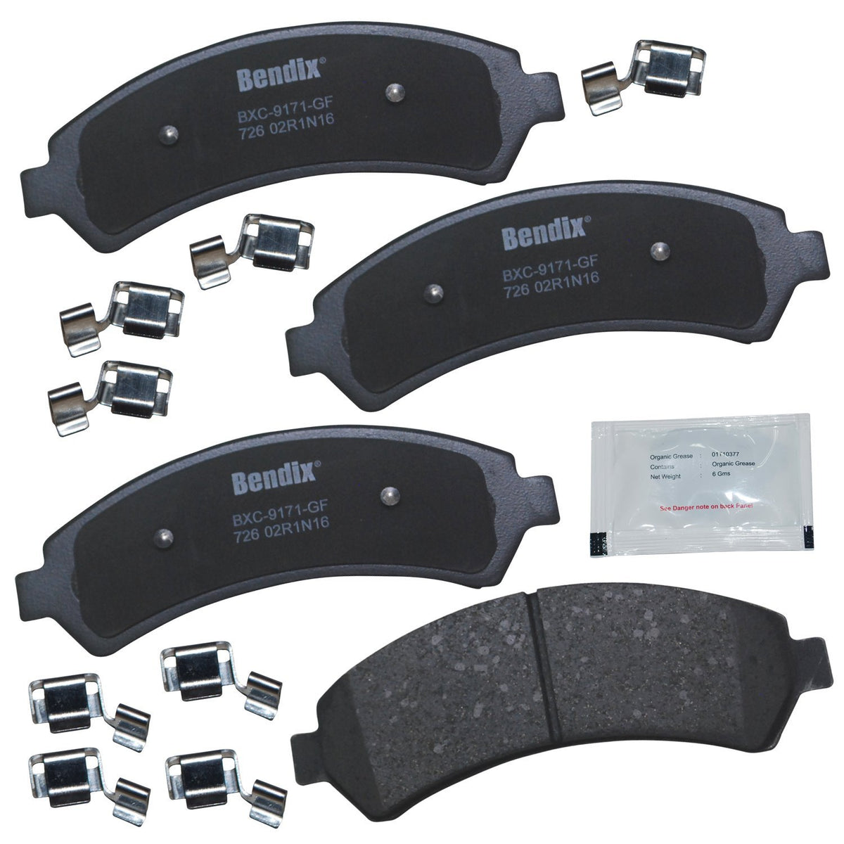 Bendix Priority1 Cfc726 Ceramic Front Brake Pads For Chevrolet Blazer 2005-1997, S10 2004-1998, Gmc Jimmy 2005-1997, Sonoma 2004