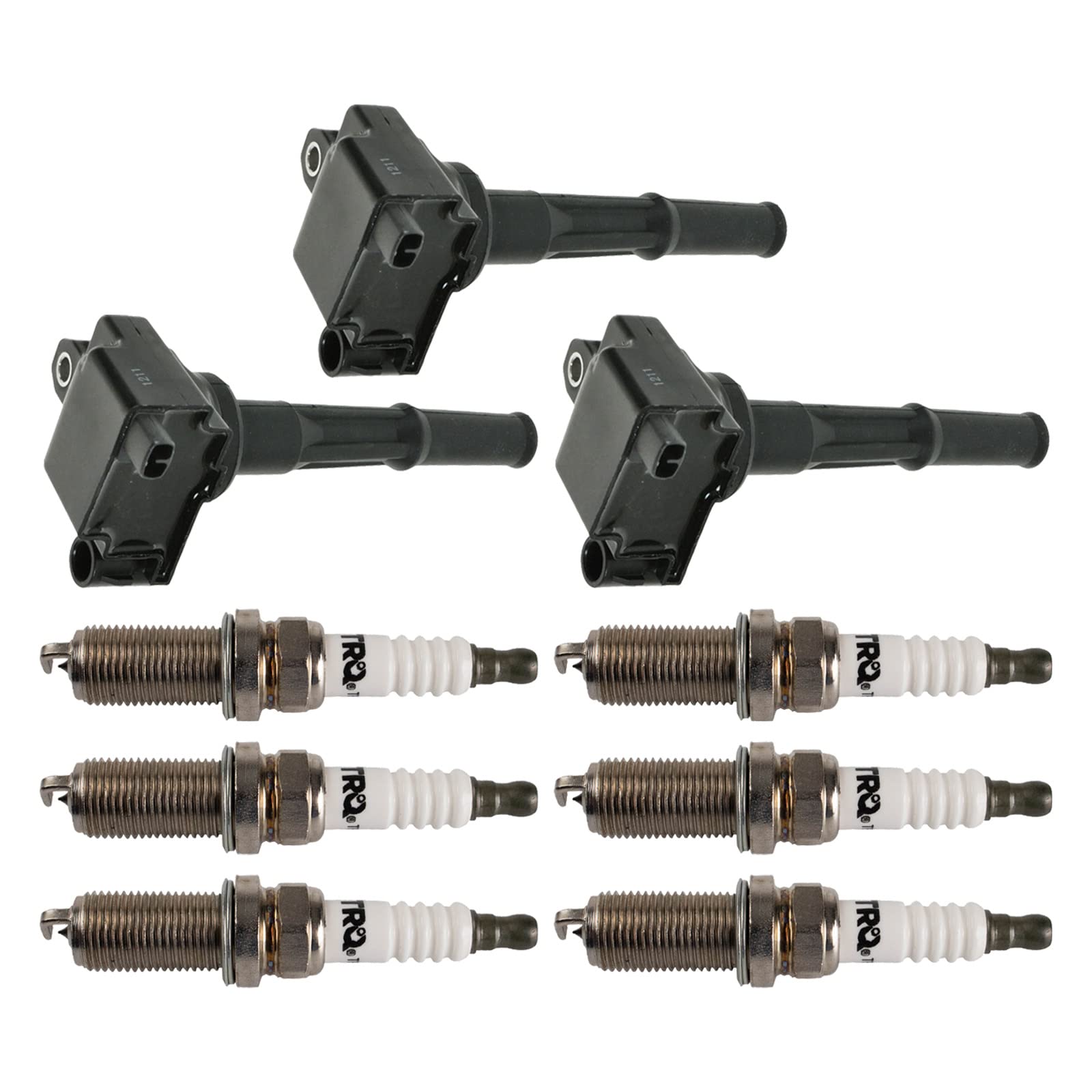 Trq Ignition Kit Ignition Coil Spark Plugs Compatible With 1995-1998 Toyota T100