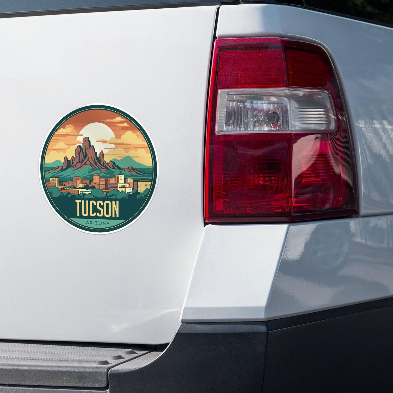 Tucson City Sticker - Waterproof Vinyl Decal for Car Bumper, Laptop, Water Bottle, Wall, and Window, Size - 3'' Longer Side