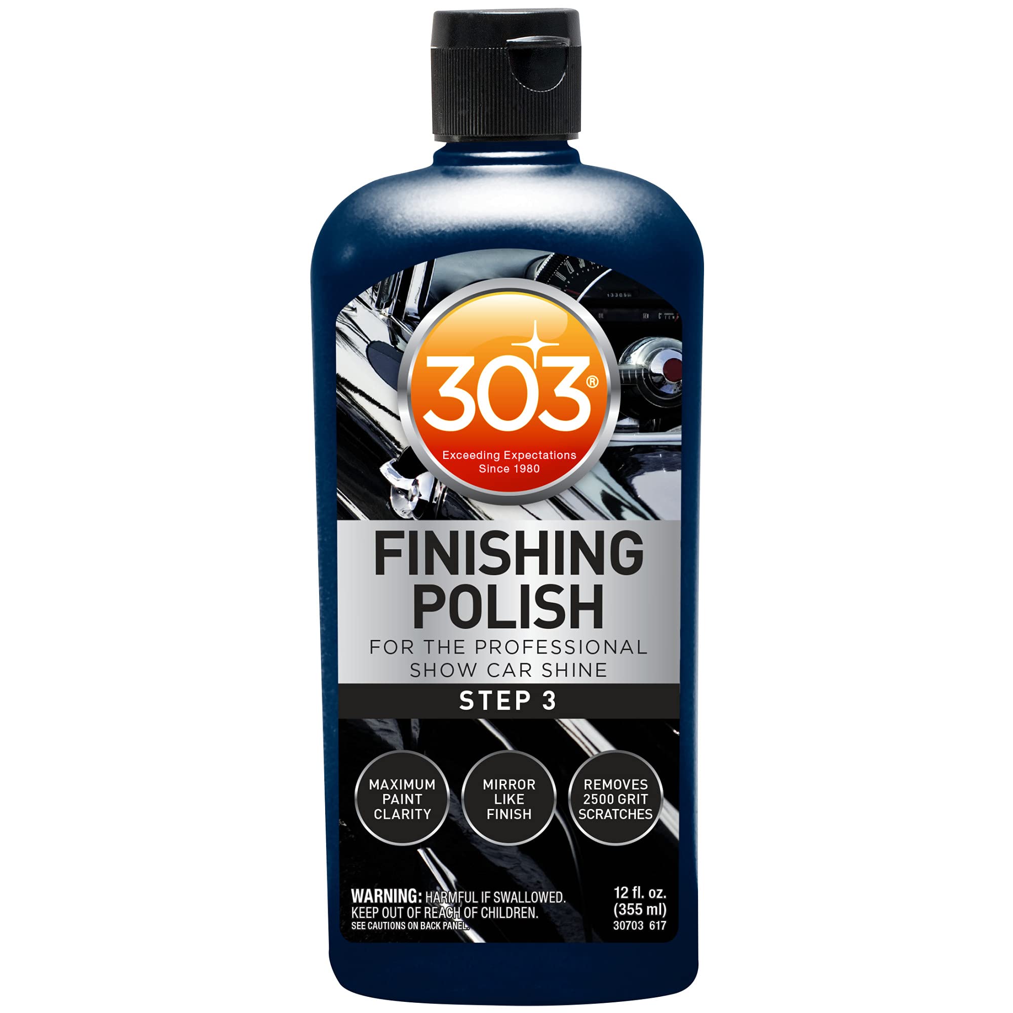 303 Products Finishing Polish For The Professional Show Car Shine - Maximum Paint Clarity - Mirror Like Finish - Removes 2500 Gr