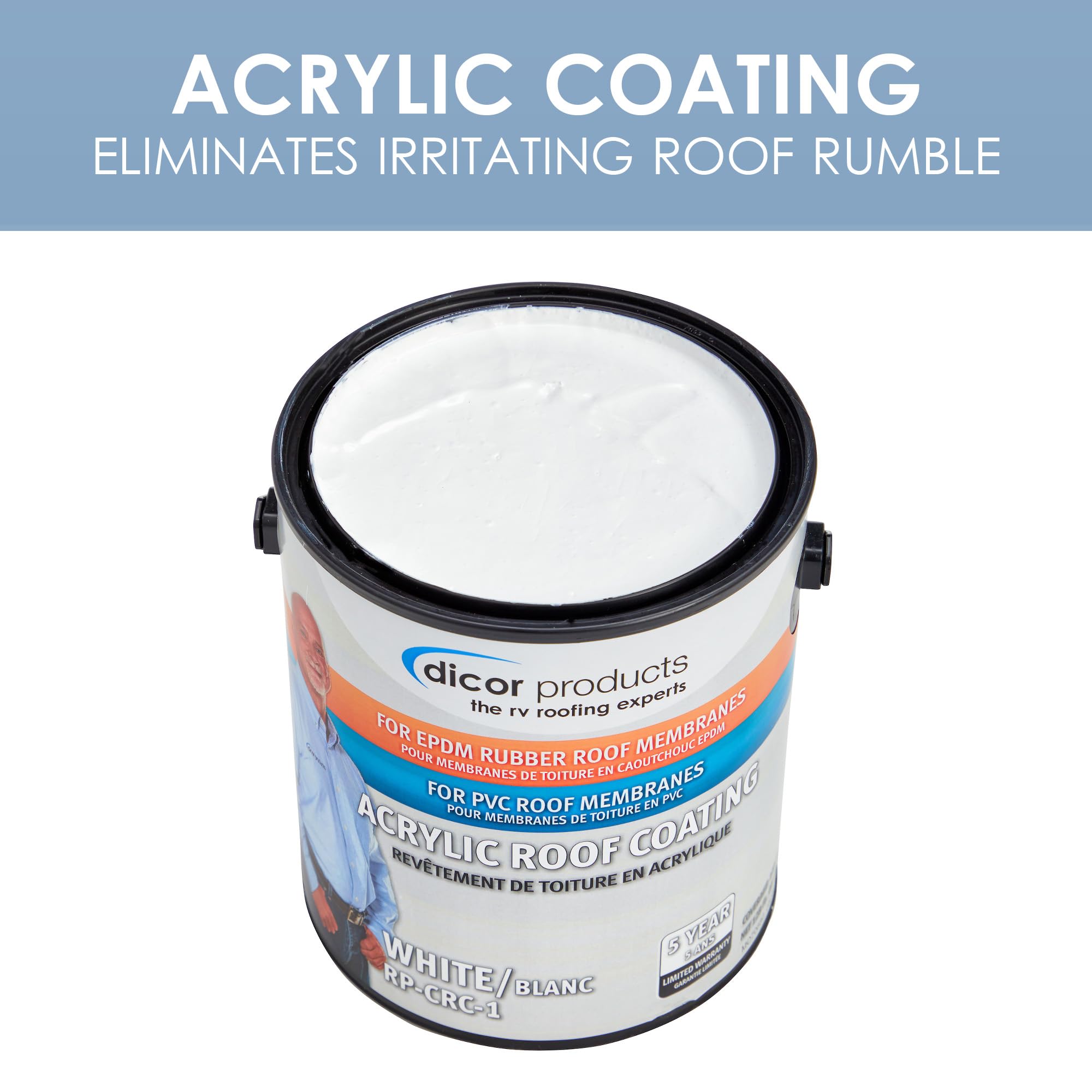 Dicor Rp-Rrk-30 Rv Roof Renew Kit - Epdm Rubber Roof Coating System