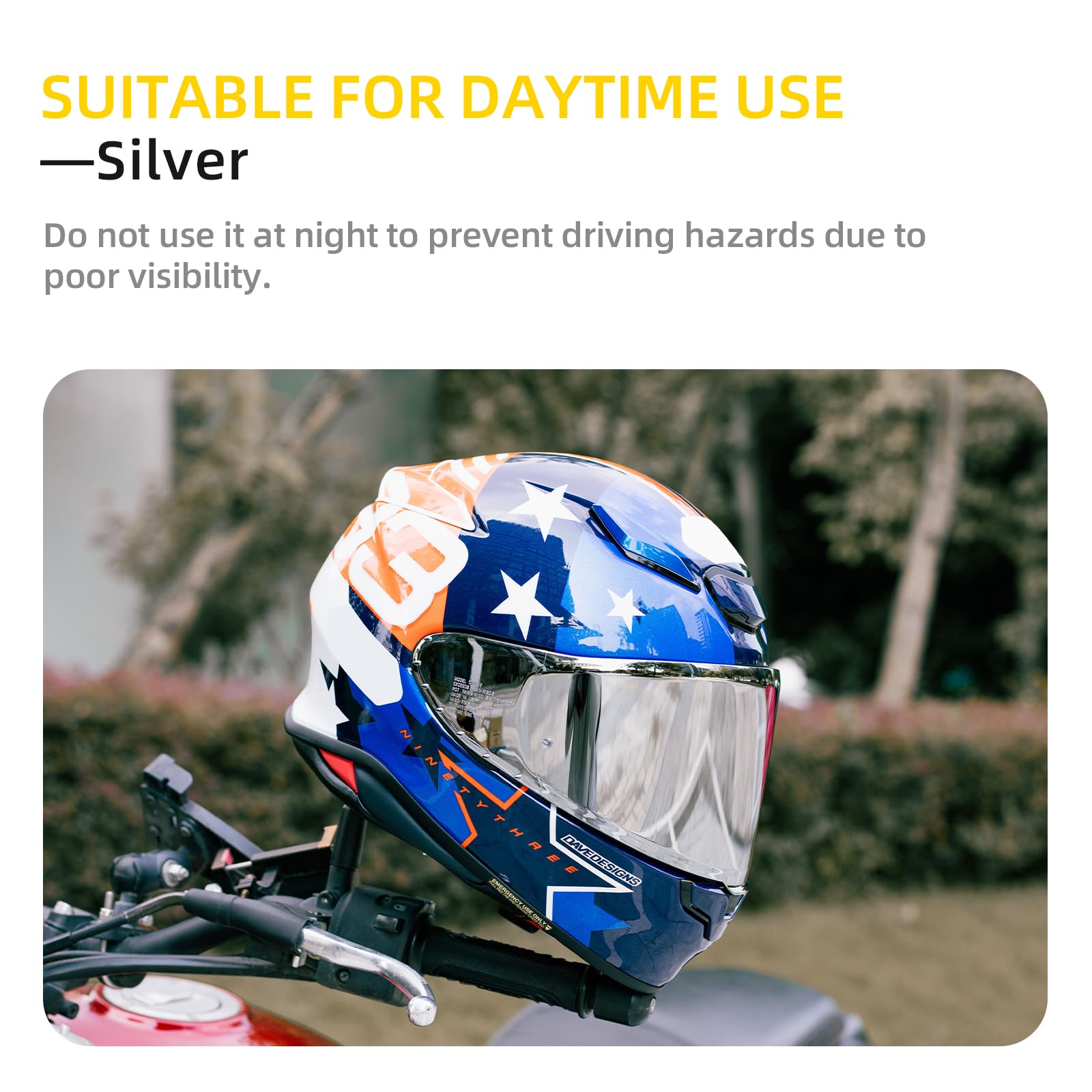 Soman Rf-1400 Rf 1400 Visors Shield Replacement, Cwr-F2 Visor Face Shield Compatible With Rf-1400 Cwr-F2 Z8 Nxr2 Uv Protection (Silver)