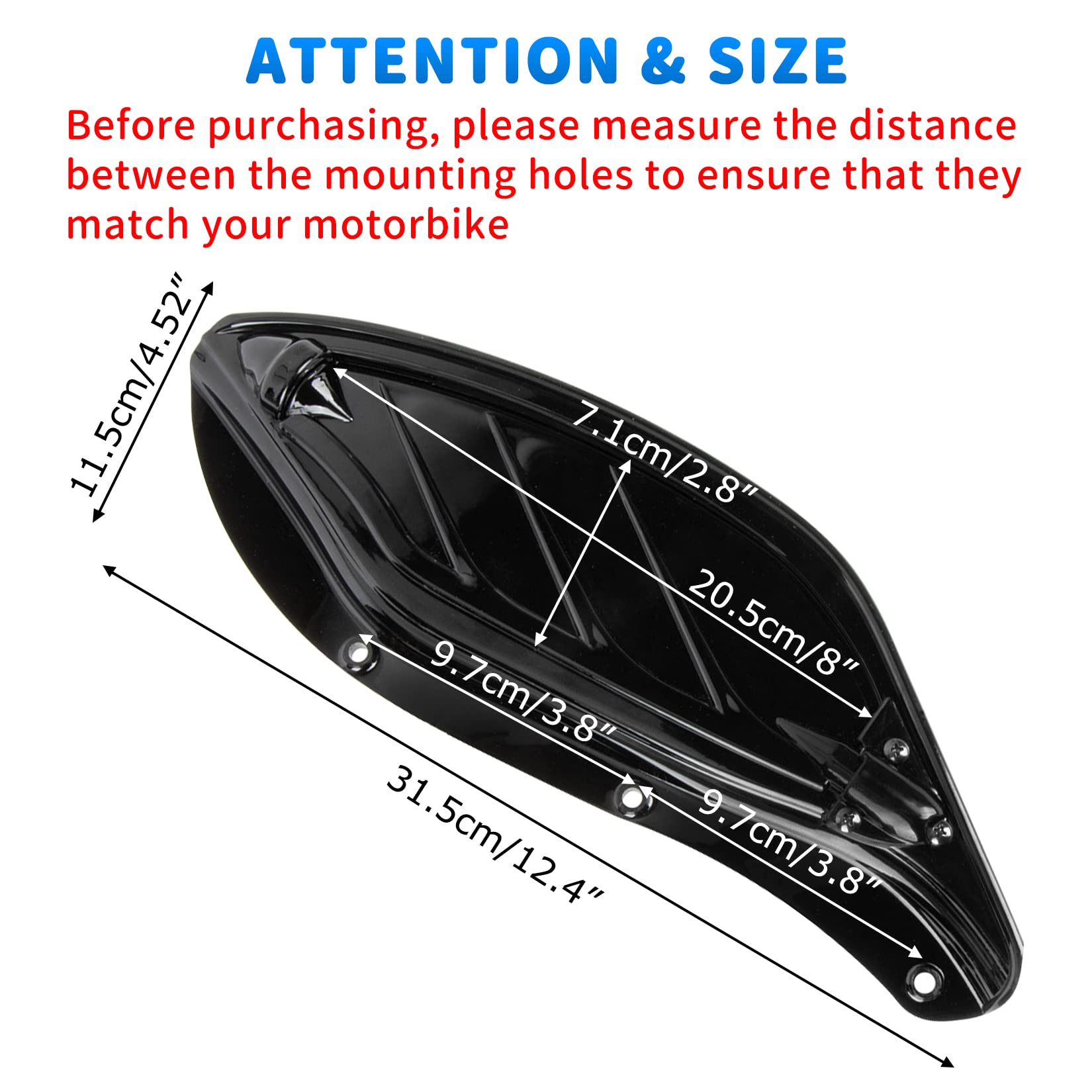 Adjustable Air Deflector, Psler Side Wing Deflectors Fairing Air Deflector For Touring Street Glide, Electra Glide, Trike, Ultra Classic, Cvo 1996-2013, Black