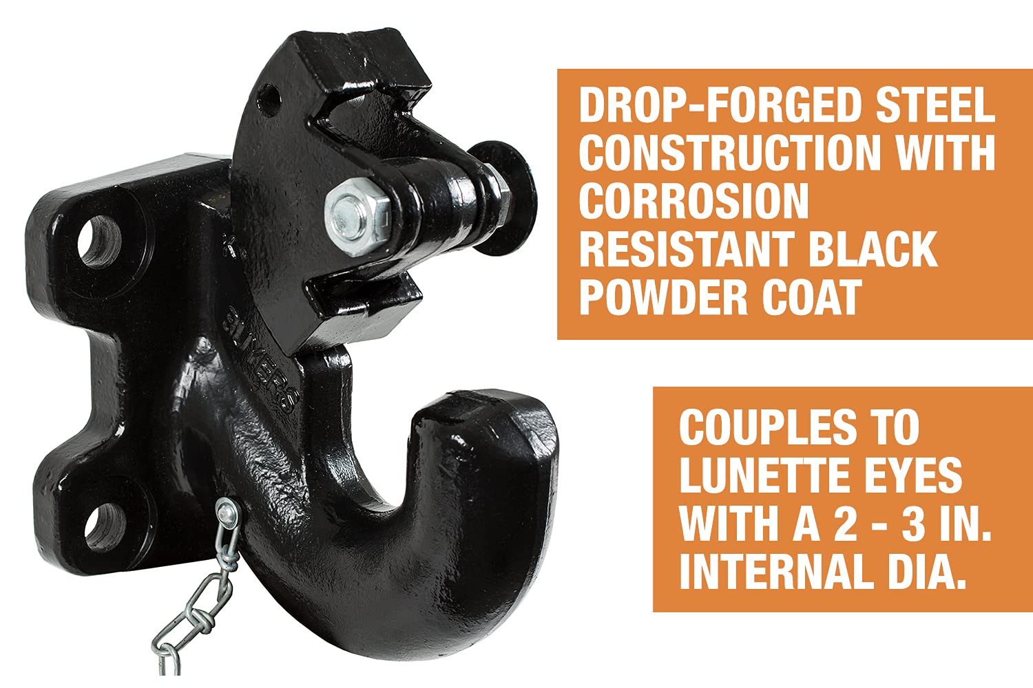 Buyers Products Ph30 30 Ton Pintle Hook, Mgtw 60,000 Lbs Pintle Hitch, 15,000 Lbs Mvl, Mounting Kit Sold Separately
