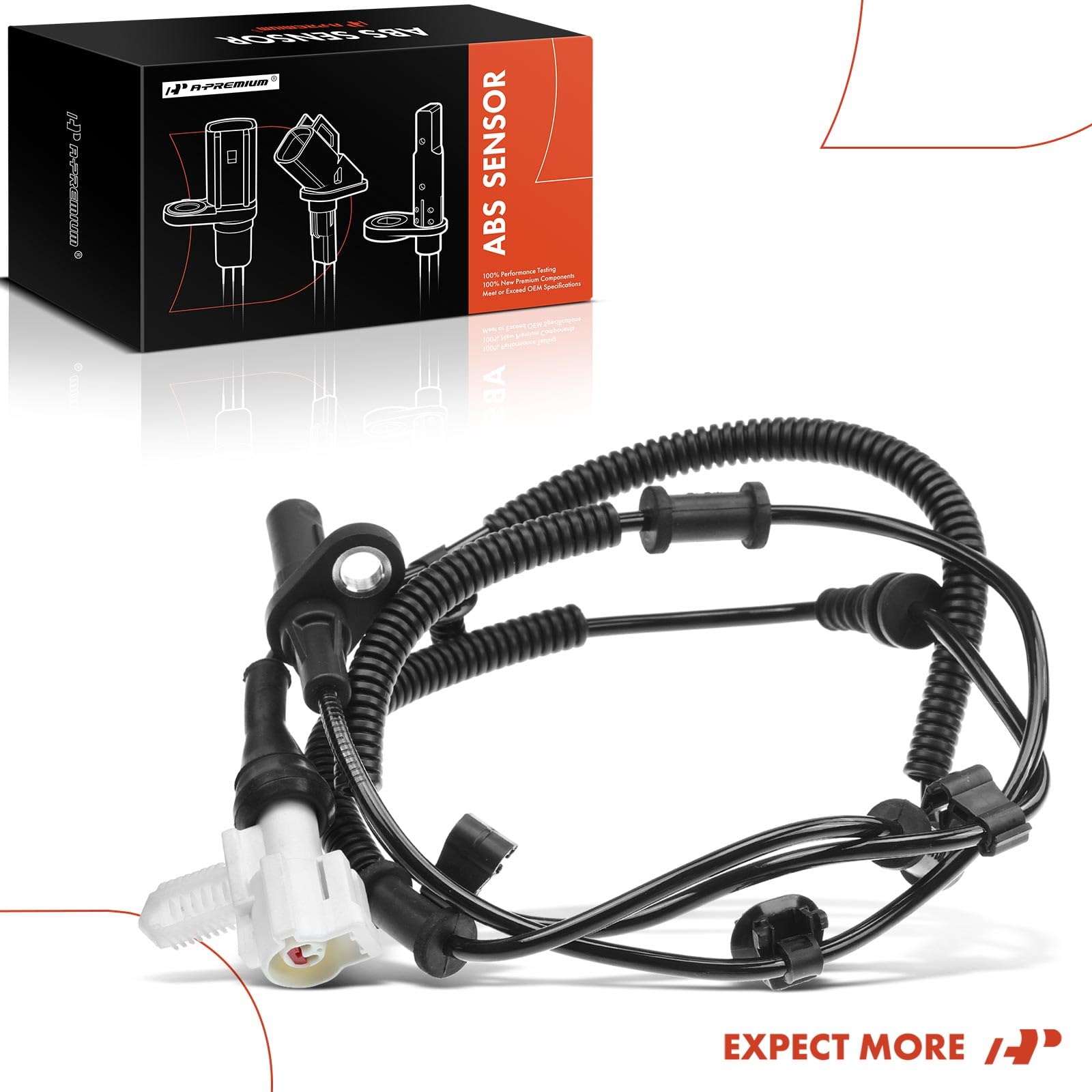 A-Premium Abs Wheel Speed Sensor Compatible With Ford Models - For F-150 2009-2010, 4.6L/5.4L, Pickup - Rear Left Driver Side, R