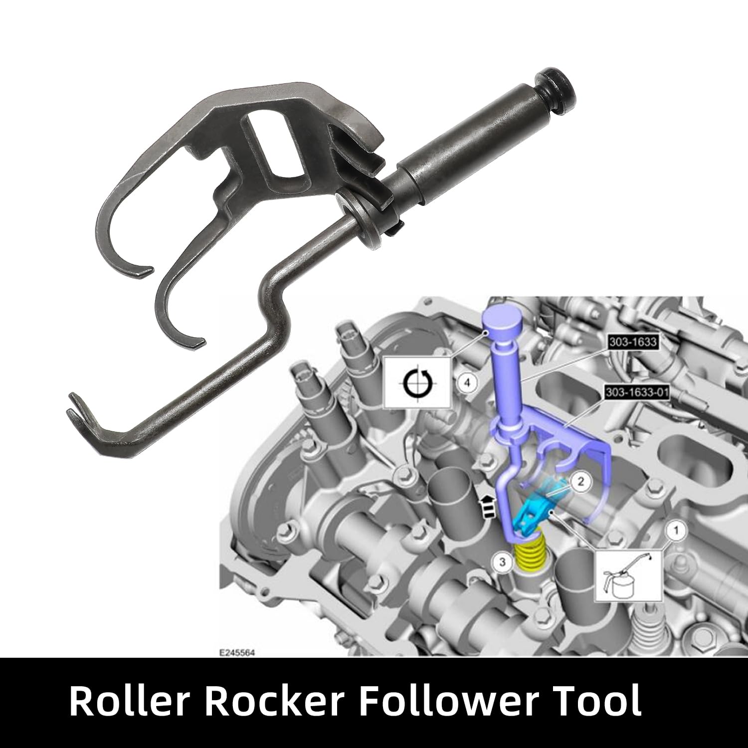 303-1655 303-1633 Camshaft Alignment Tool Vibration Damper Pulley Holder Compatible with Ford 3.5L EcoBoost V6 Upgraded F-150 Li