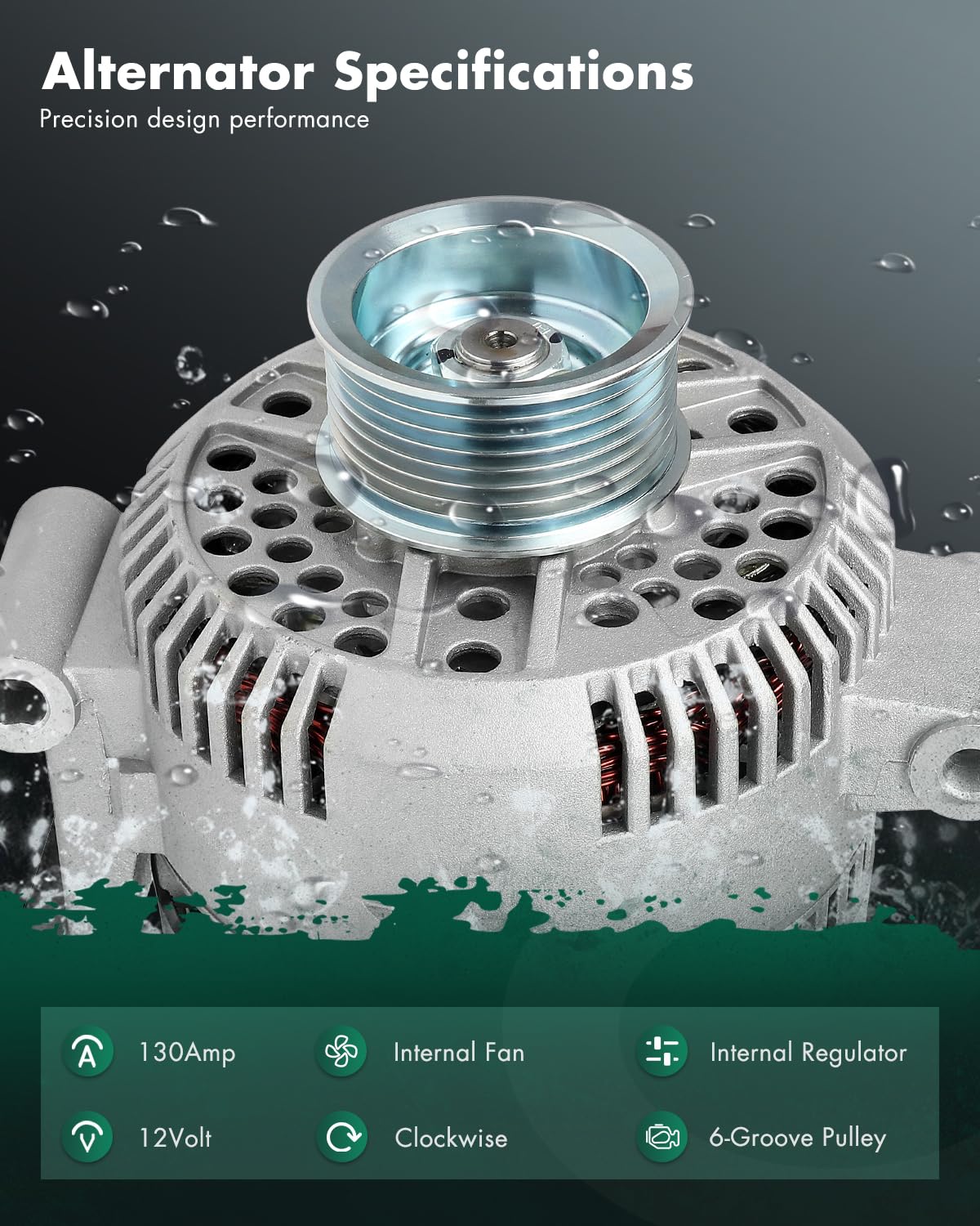 SCITOO Alternator Fits for Ford for E-350 Club Wagon 2003,for Ford for E-350 Econoline 1995-1998,for Ford for E-350 Econoline Cl