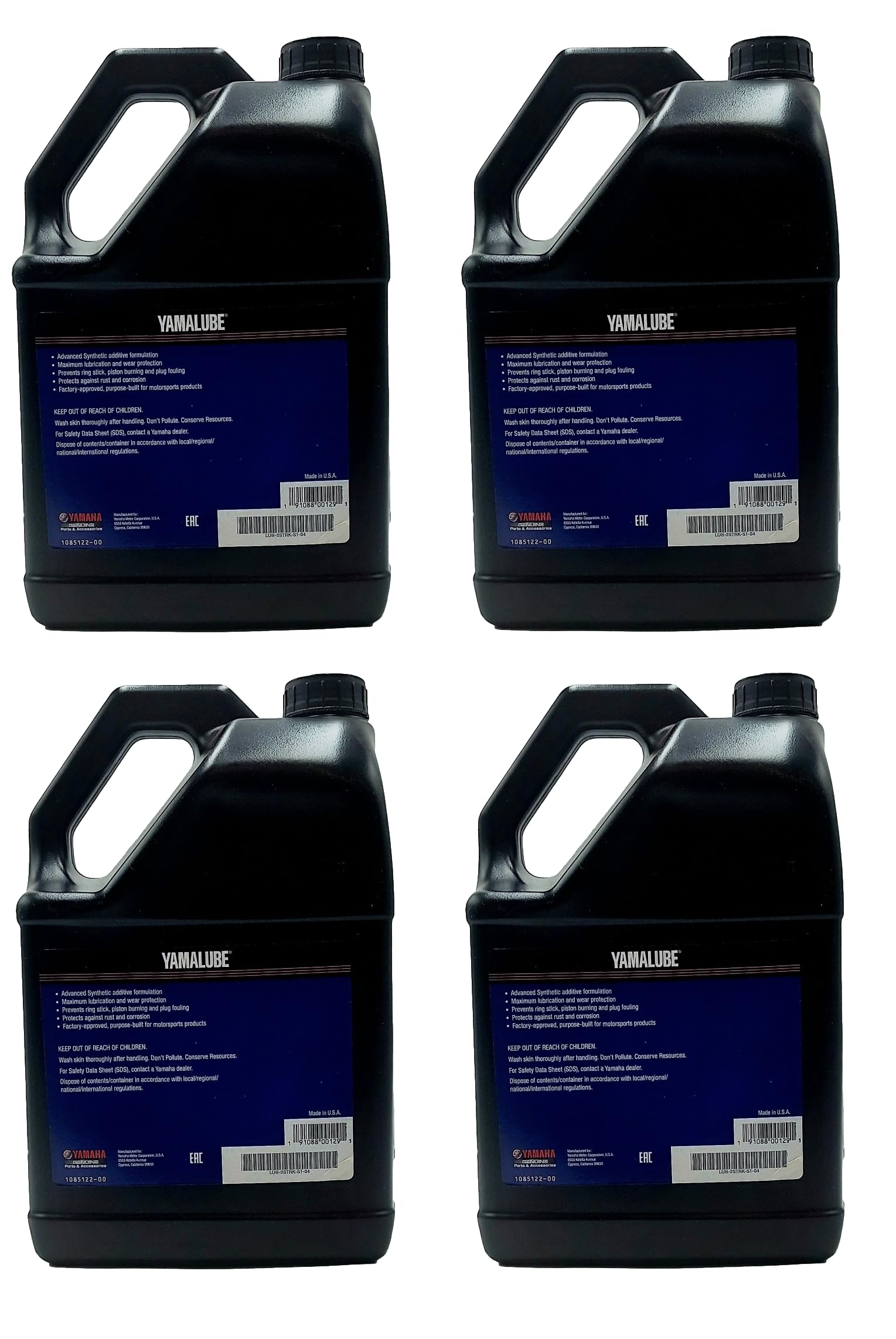 Yamaha Original OEM Yamalube LUB-2STRK-S1-4 04 Stroke Hi Performance All Purpose 2S Engine Oil Yamalube OEM - 4 Gallons