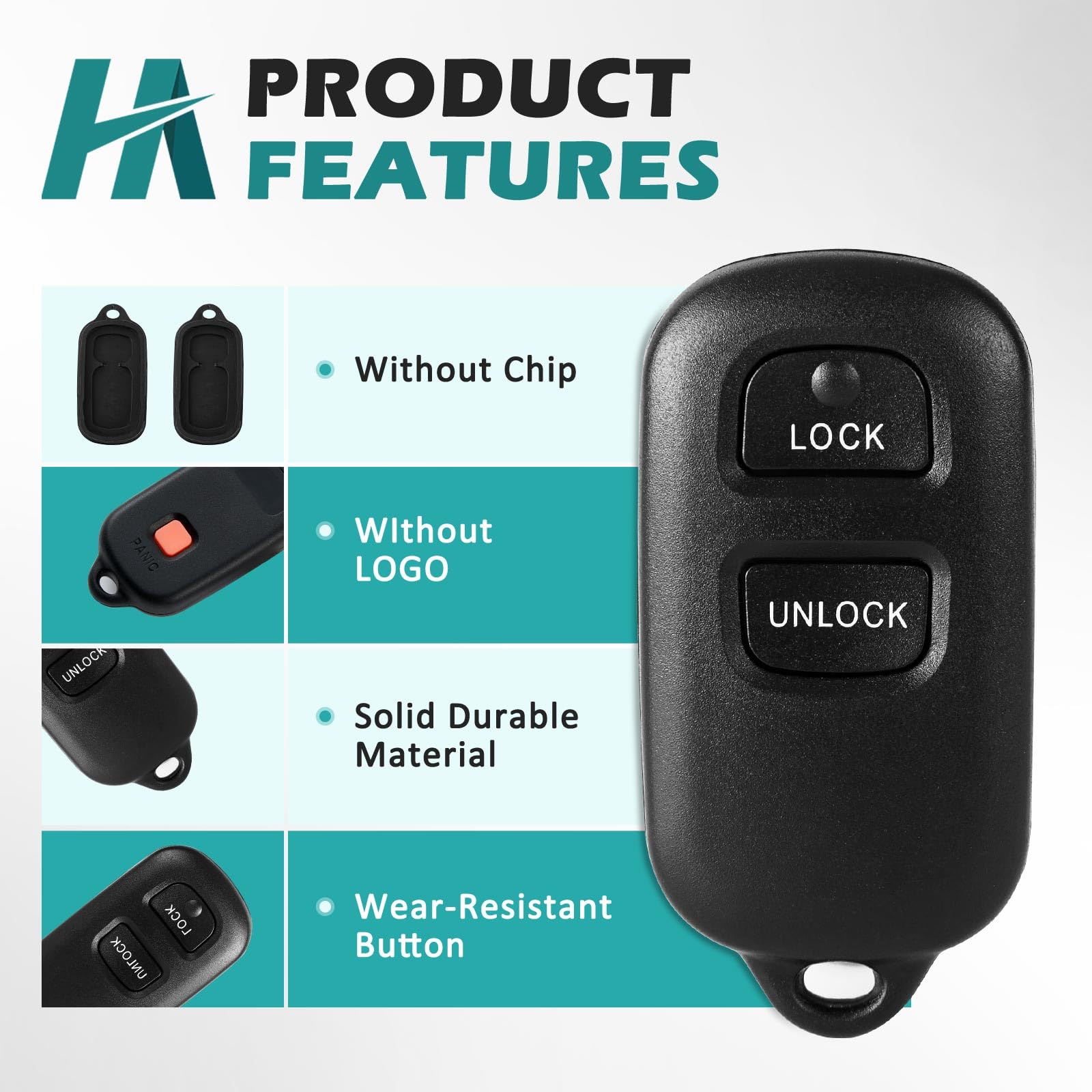 Key Fob Shell Fit For Toyota 4Runner Tundra Rav4 Highlander Celica Echo Yaris Prius Tacoma Fj Cruiser, For Scion Xb Keyless Car