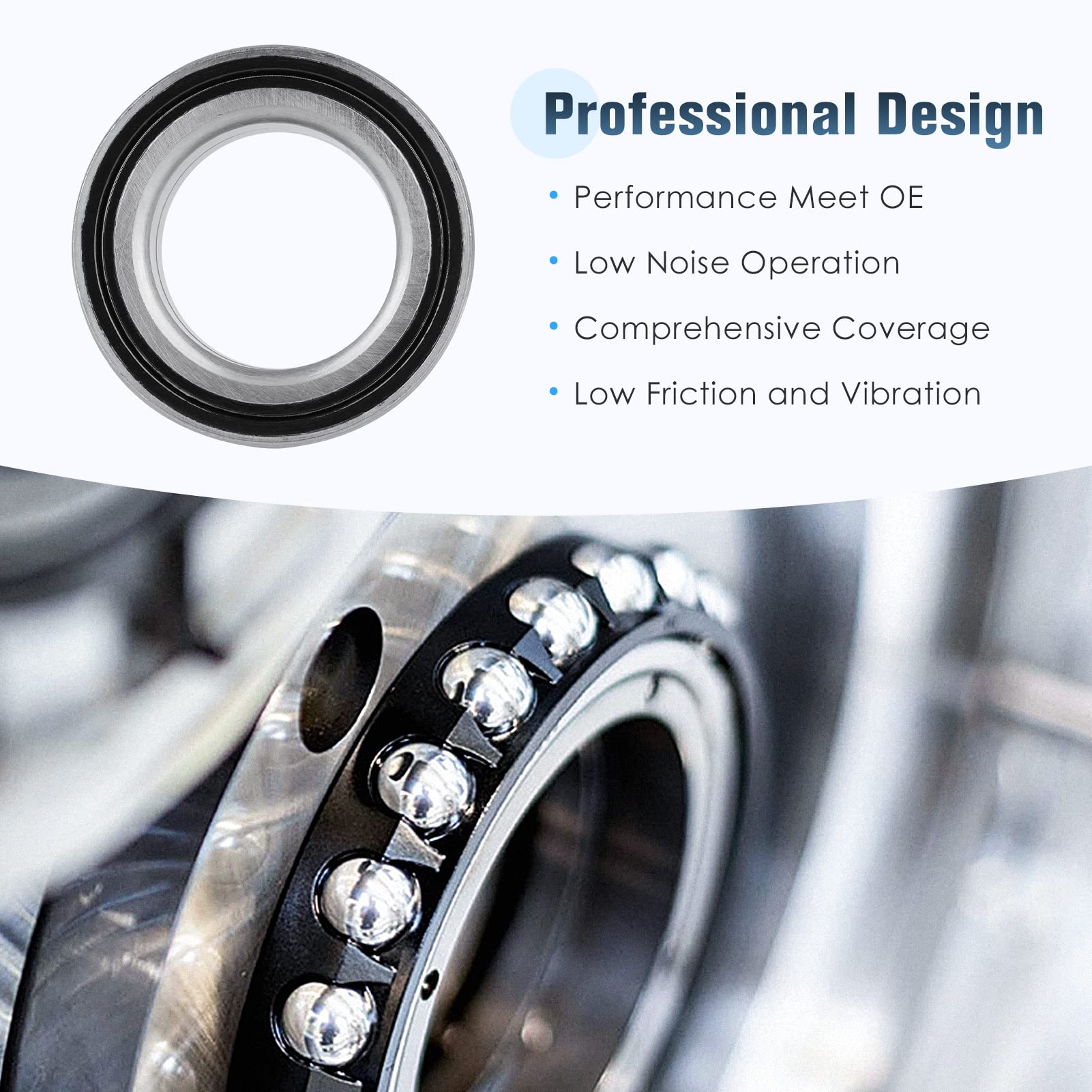 Youxmoto Front Left/Right Wheel Bearing Kit For Polaris Ranger 800 / Rzr S 2008 2009 2010, Replaces 2204717, 3154583, 3585502, 2Pcs