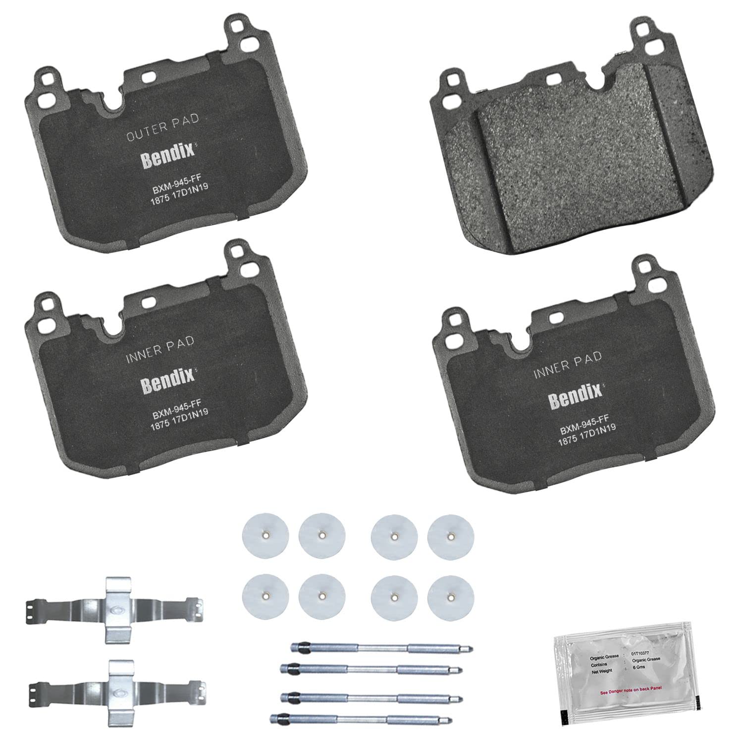 Bendix Priority1 Cfm1875 Semi-Metallic Front Brake Pads For Select Models Bmw 228I Gran Coupe,228I Xdrive Gran Coupe,M235I Xdriv