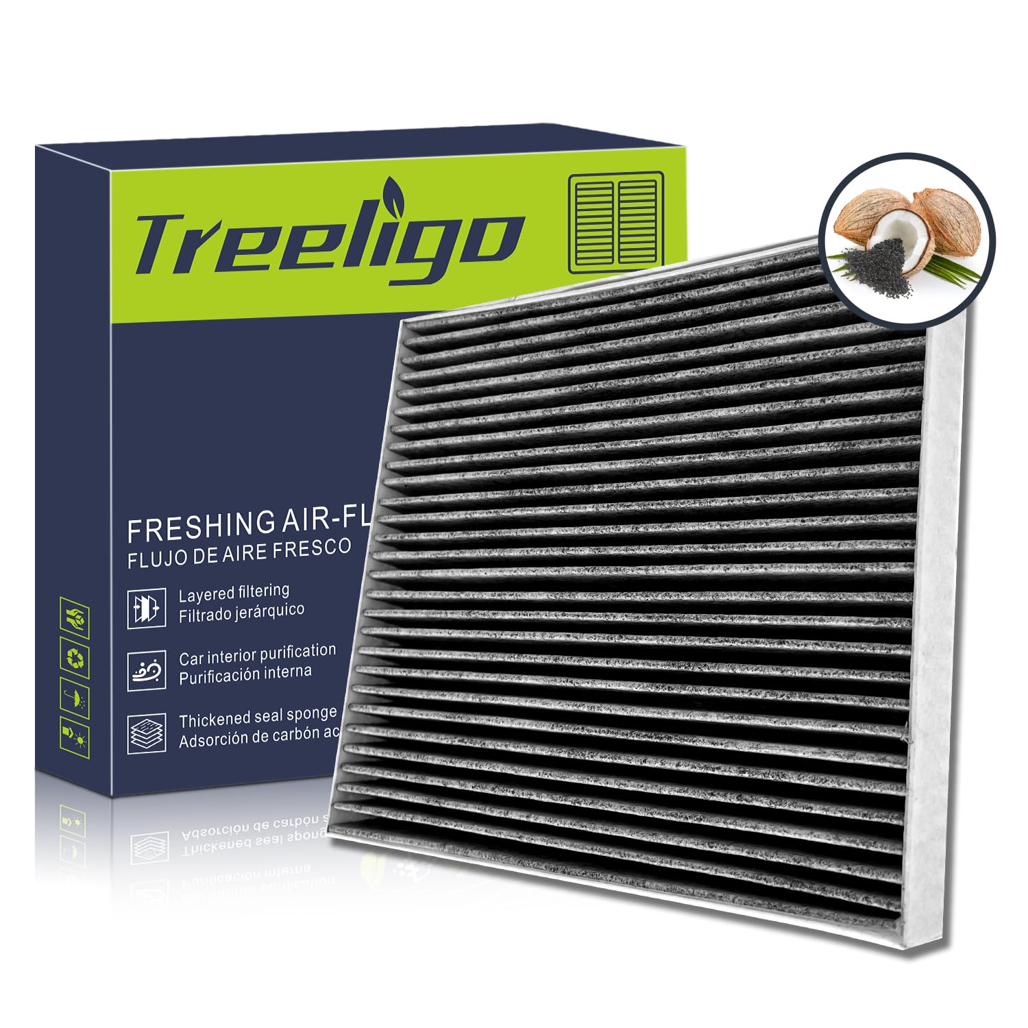 Treeligo Cf10381 Cabin Air Filter, Replacement For Hyundai Sonata 2006-2008 Santa Fe 2007-2009 Azera 2006-2009 & Kia Optima 2006