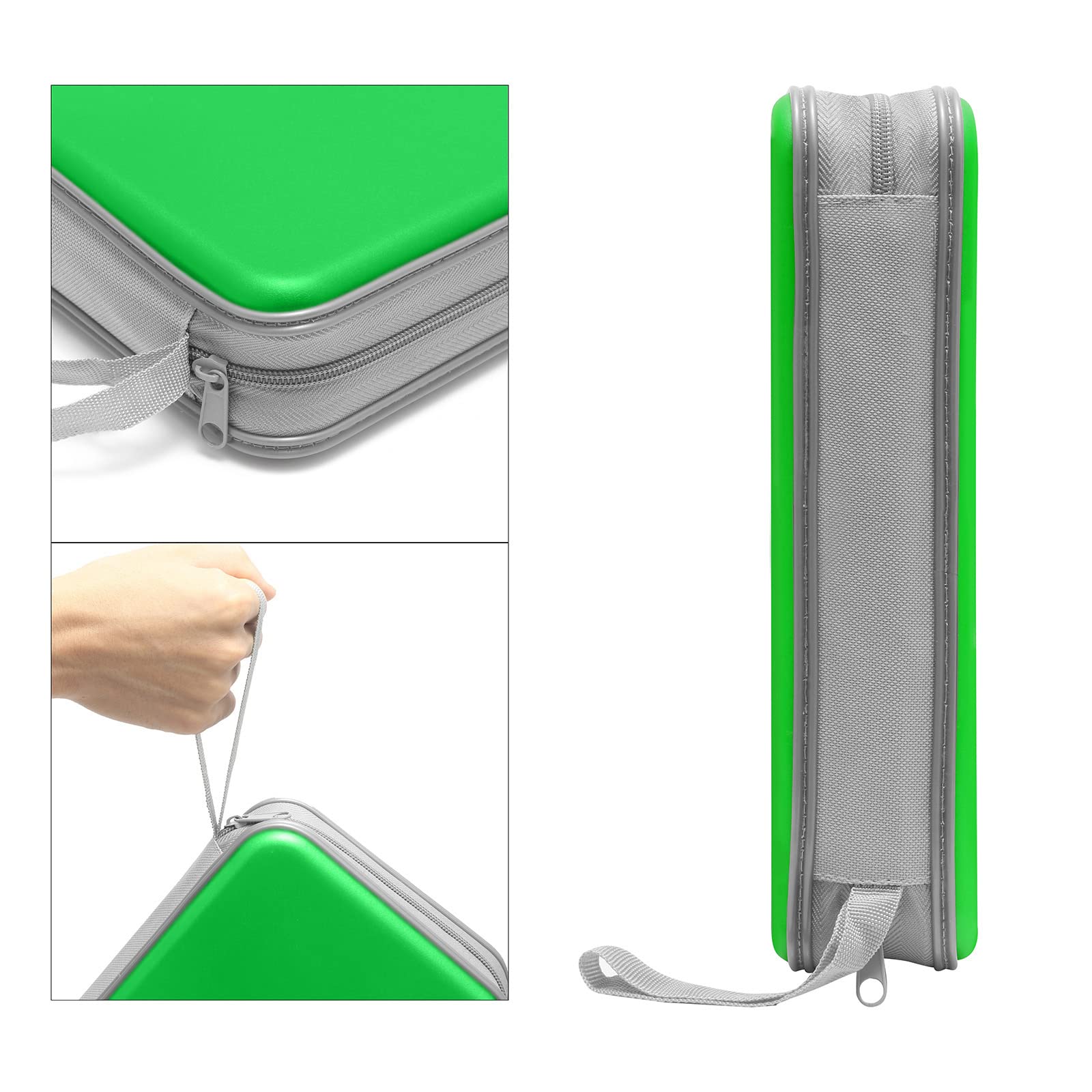 Cd Case, Siveit Dvd Case Holder 96 Capacity Hard Plastic Cd Dvd Disc Cases Storage Binder Wallet For Car Home Office Travel (Gre