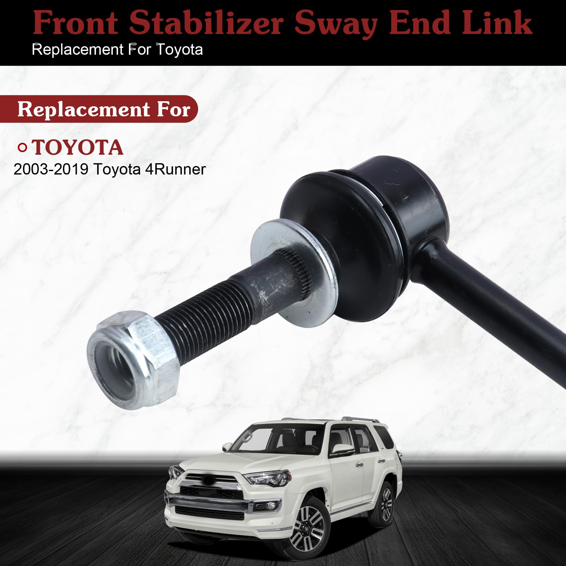 Stiueoav K90683 K90677 Sway Bar Link - Front Stabilizer End Link Compatible With 2003-2009 Lexus Gx470?2003-2021 Toyota 4Runner?