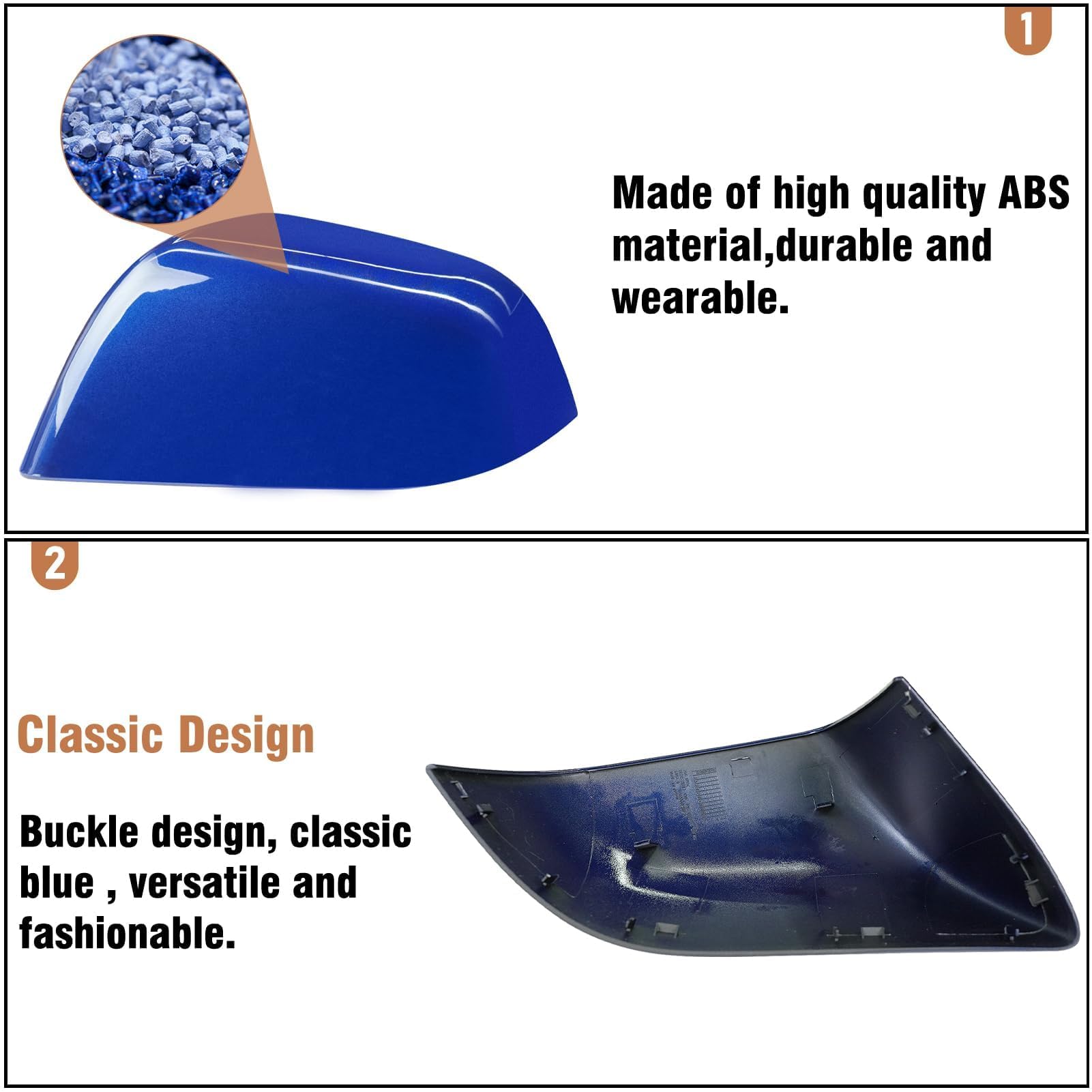 OWITAT Compatible with Tesla Model 3 Left Driver Side Mirror Cap Cover 2017 2018 2019 2020 2021 2022 2023 2024,Side View Mirror