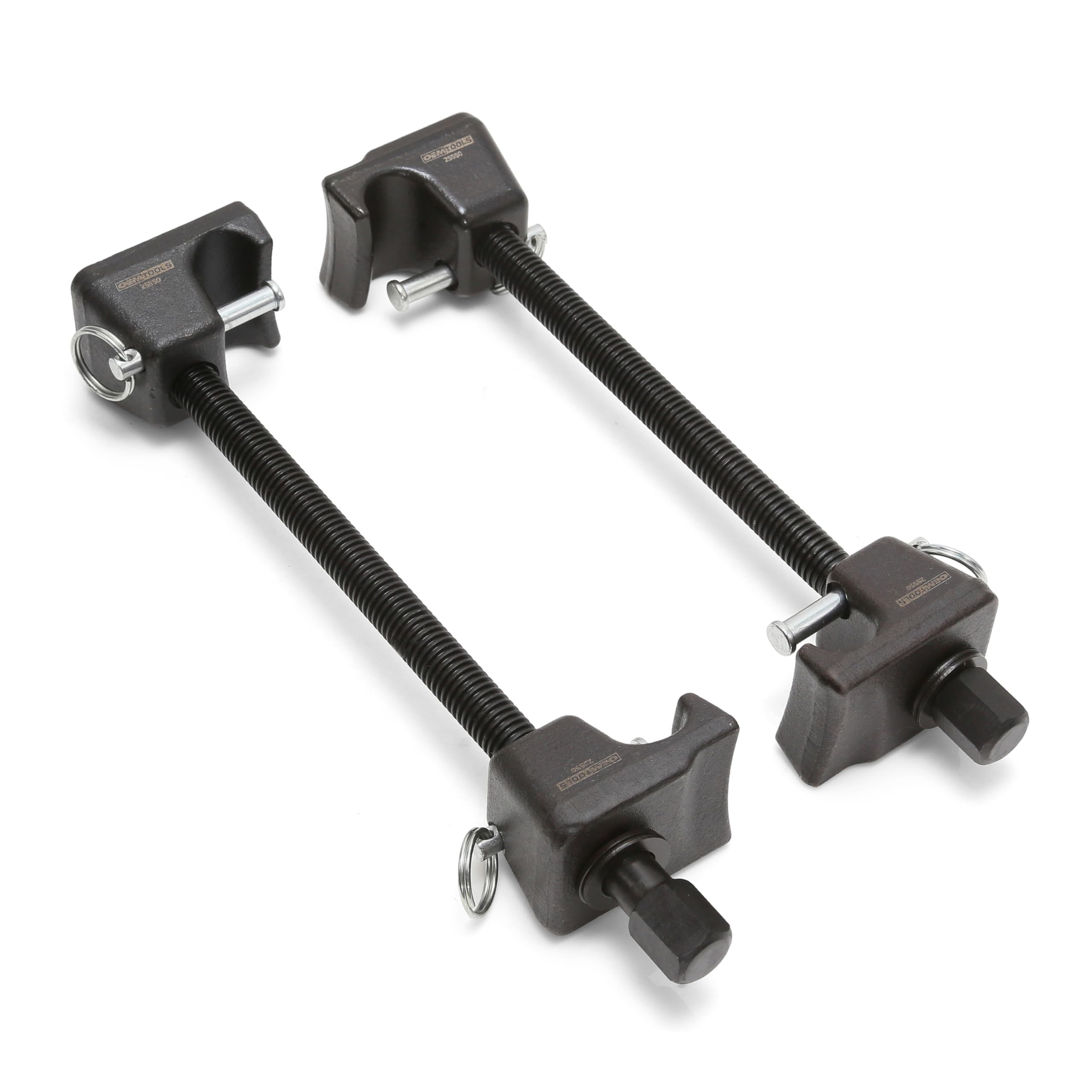 Oemtools 25550 Macpherson 10.75 Inch Strut Spring Compressor, Automotive Suspension System Maintenance Tool, 2-Piece Universal Spring Compressor Tools With 9.75 Inch Maximum Safe Opening, Forged Hooks