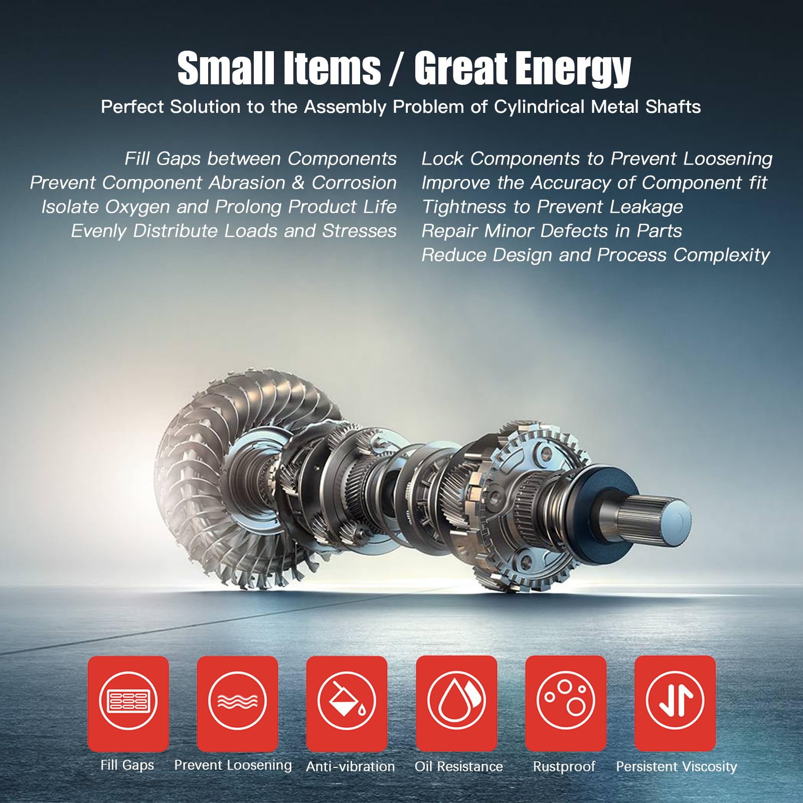 Eskonke Retaining Compound Green 638 Sleeve Retainer High Strength Cylindrical Metal Components Glue 1.69 Oz Assemblies Locking