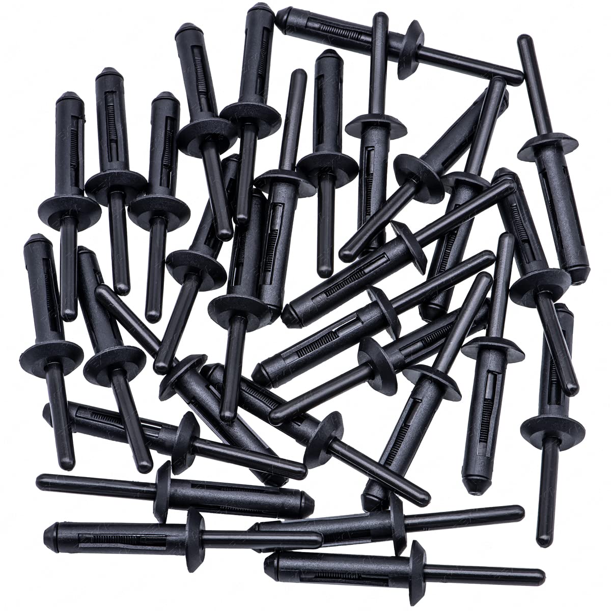 Rexka 30pcs Fender Flare Bumper Door Trim Plastic Rivet Retainer 1/4 Hole Compatible with Chrysler 6506007AA 07-20 Jeep Wrangler