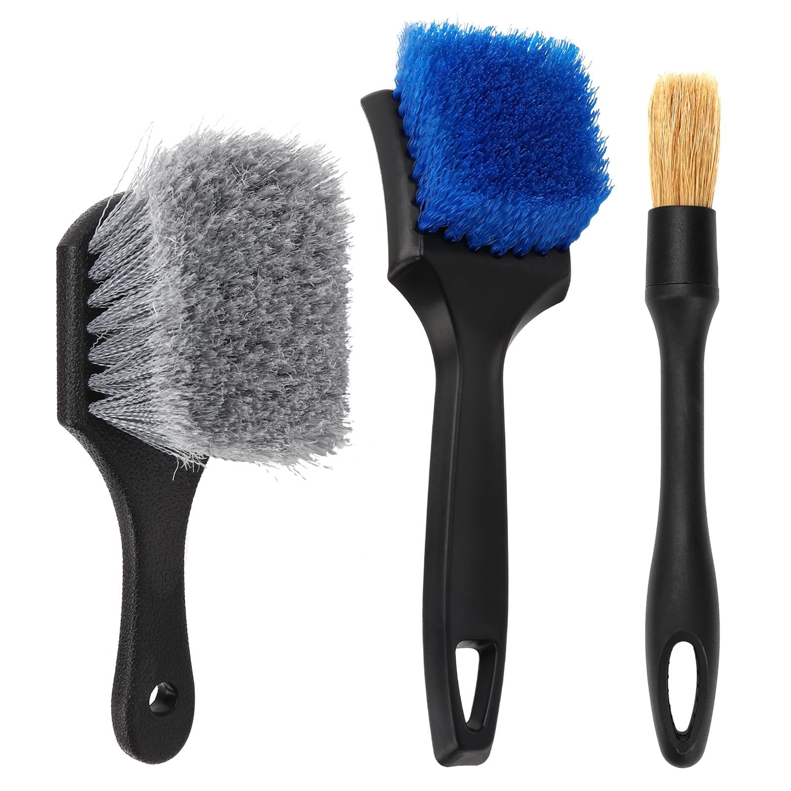 Wheel Rim Tire & Carpet Cleaning Brush Set, Soft & Stiff Bristle Wash Cleaning Supplies Kit For Car All Exterior Surface And Car