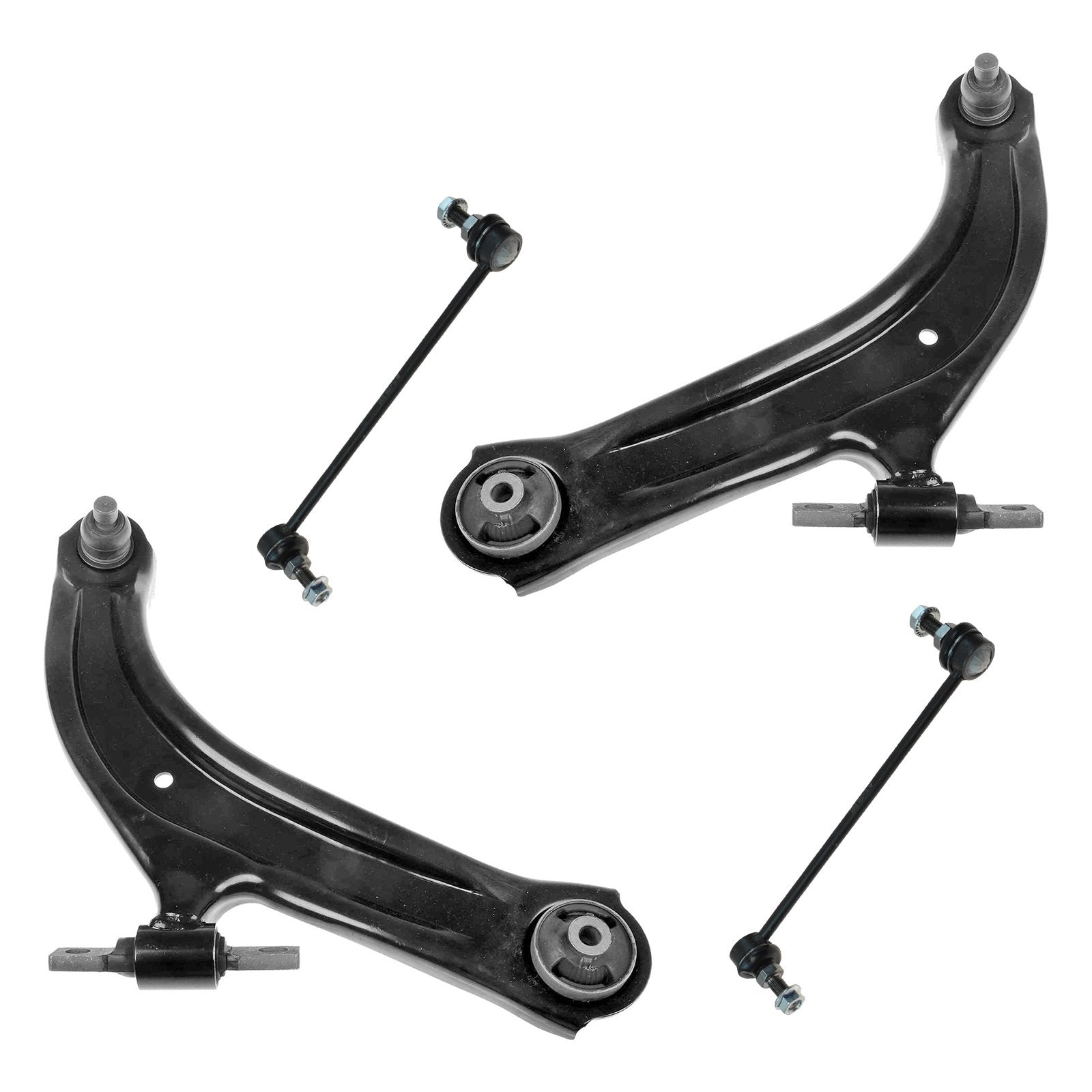 Trq Front Suspension Kit Control Arm With Ball Joint Sway Bar Stabilizer Link Compatible With 2007-2012 Nissan Sentra