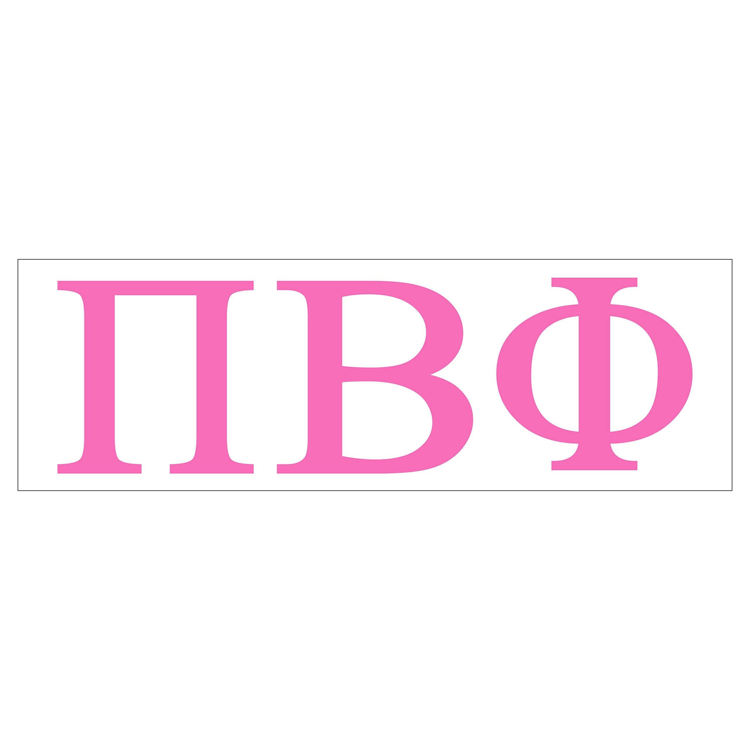 Pro-Graphx Pi Beta Phi Greek Sorority Sticker Decal, 2.5 Inches Tall, Pink