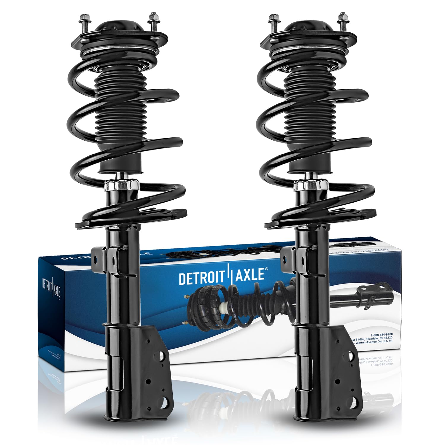 Detroit Axle - 2 Front Struts For Buick 08-12 Enclave Chevy 09-12 Traverse 07-12 Gmc Acadia 07-10 Saturn Outlook, 2Pc Struts W/C