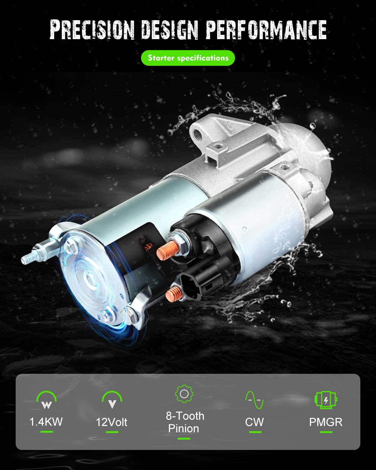 Scitoo Starters New Compatible For Hyundai Azera Santa Fe 3.3L Sonata 3.3L Azera Entourage Veracruz For Kia Amanti 3.8L 2007-2008 Sedona 3.8L 2006-2007 6949N Sdr0307