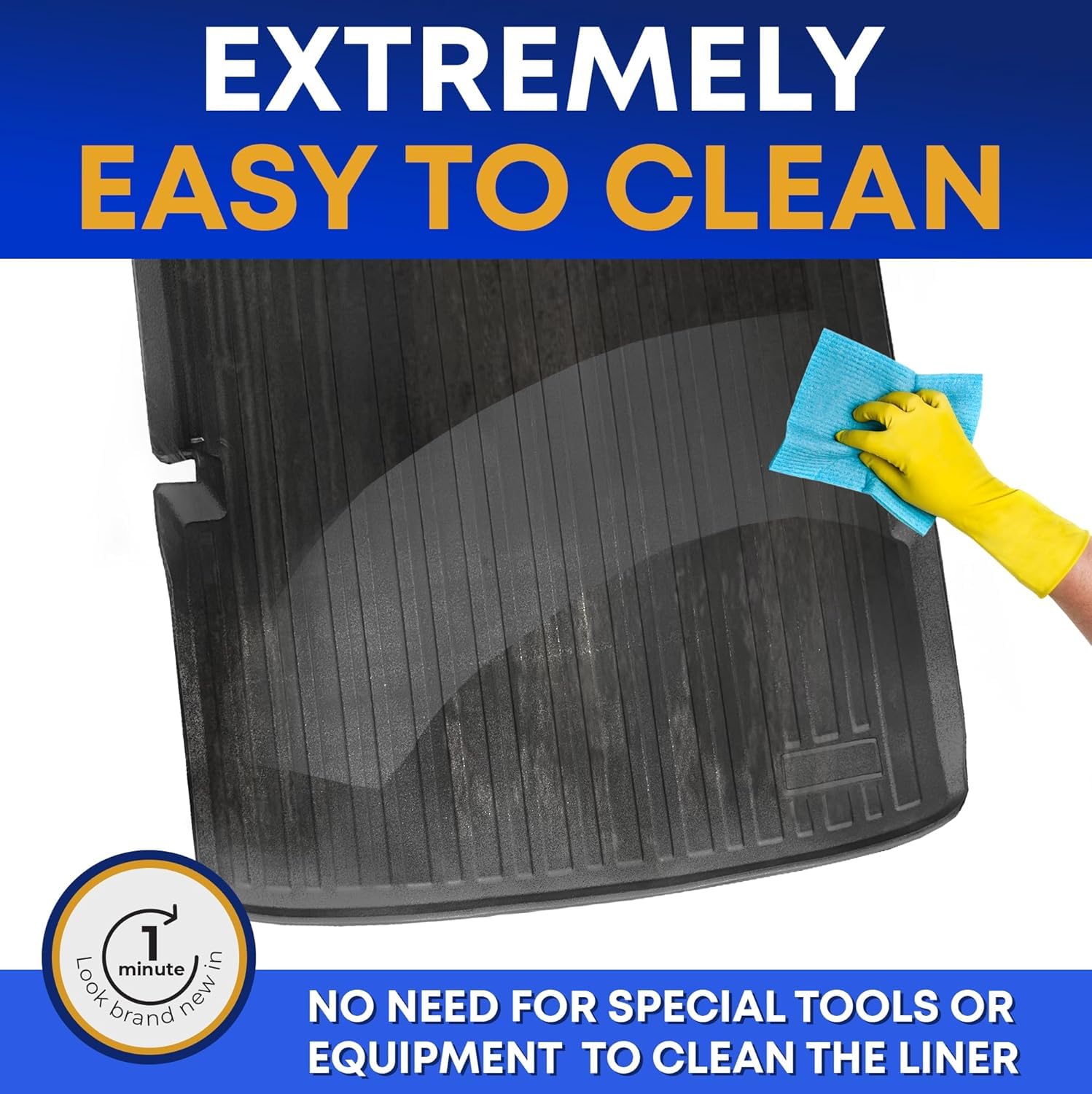 Premium Cargo Liner For Acura Mdx 2014-2020 - 100% Protection - Custom Fit Car Trunk Mat - Easy-To-Wash & All-Season Black Cargo Mat - 3D Shaped Laser Measured Trunk Liners For Acura Mdx 2014-2020.