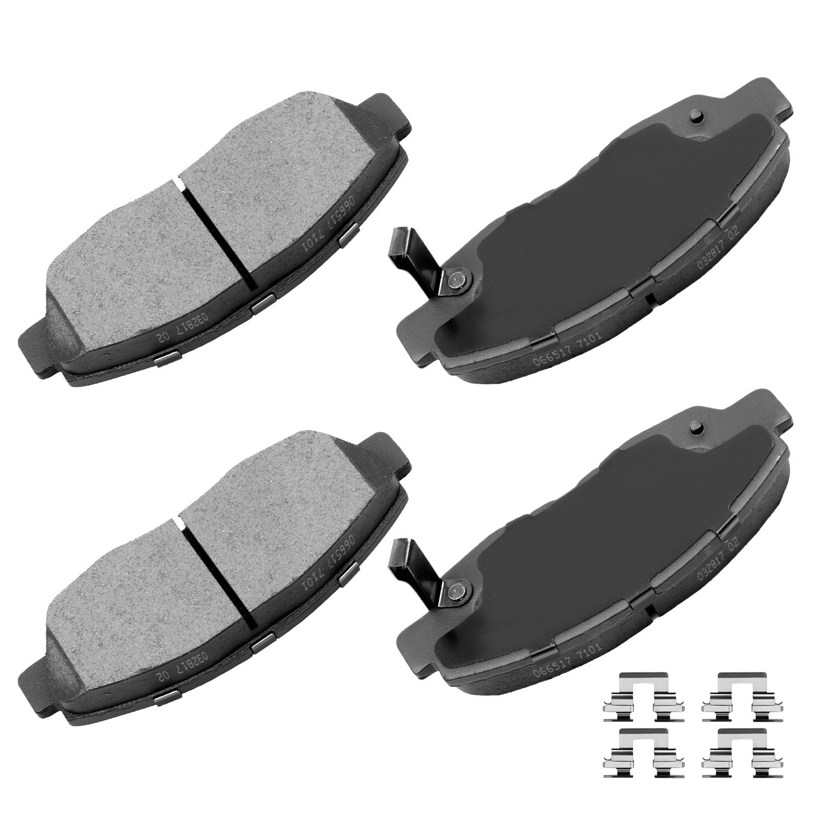 Cciyu D465 Front Ceramic Disc Brake Pads Kit For Acura El 1997-2005,For Honda Civic 1996-2011,For Honda For Accord 1998-2002 4Pc