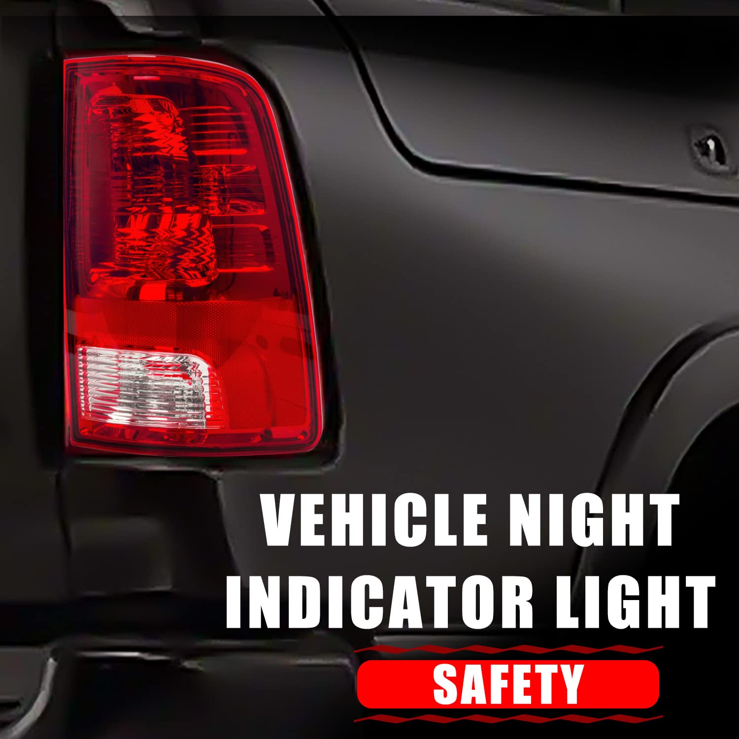 Ransoto Tail Light Compatible With Dodge Ram 1500 2500 3500 2009-2018 Right Passenger Side Rear Taillight Brake Lamp With Bulb R