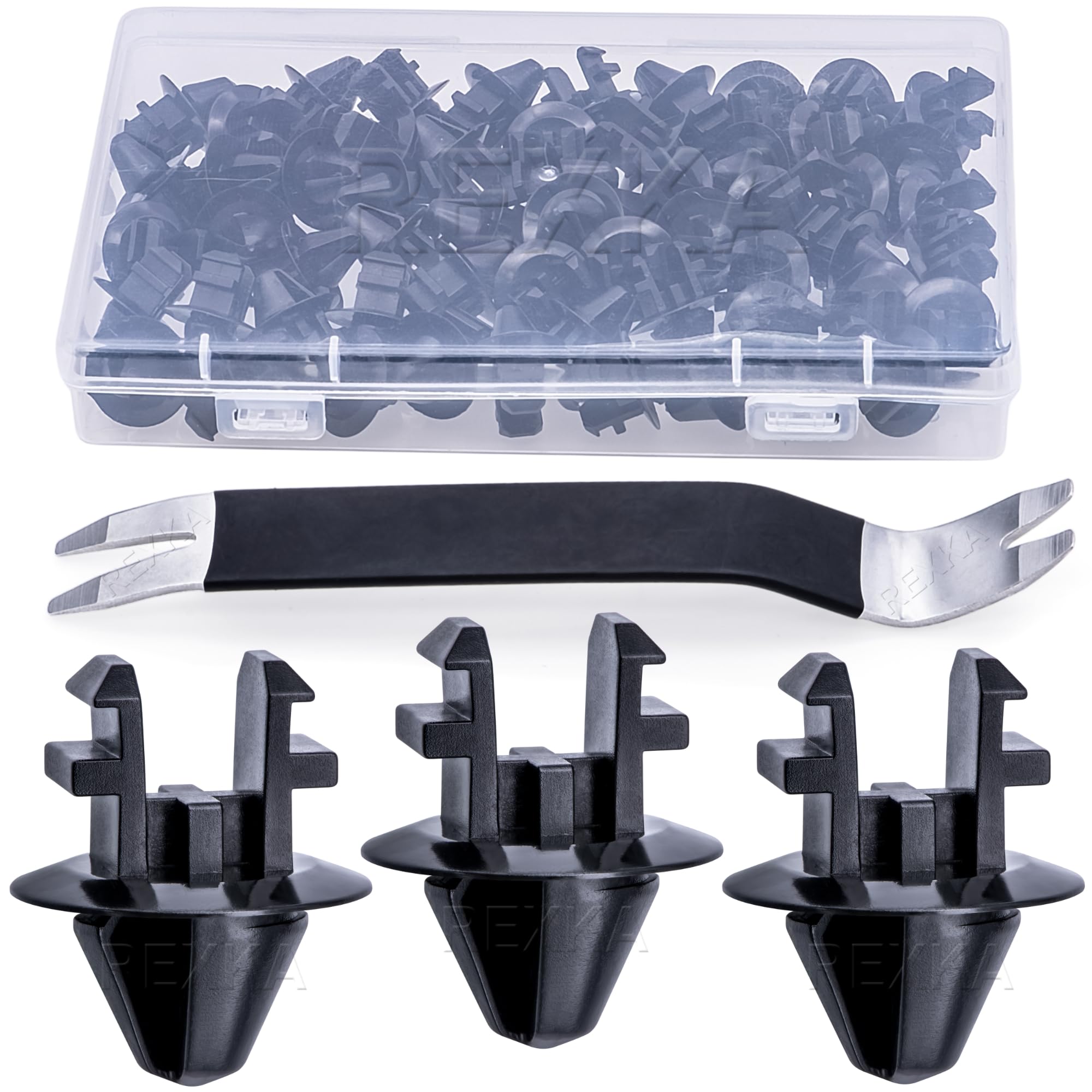 Rexka 51pcs Radiator Shroud Air Deflector Cowl Grille Retainer Clip W708771-S300 for Ford Expedition F150 F-150 F-250 F-350 F-45