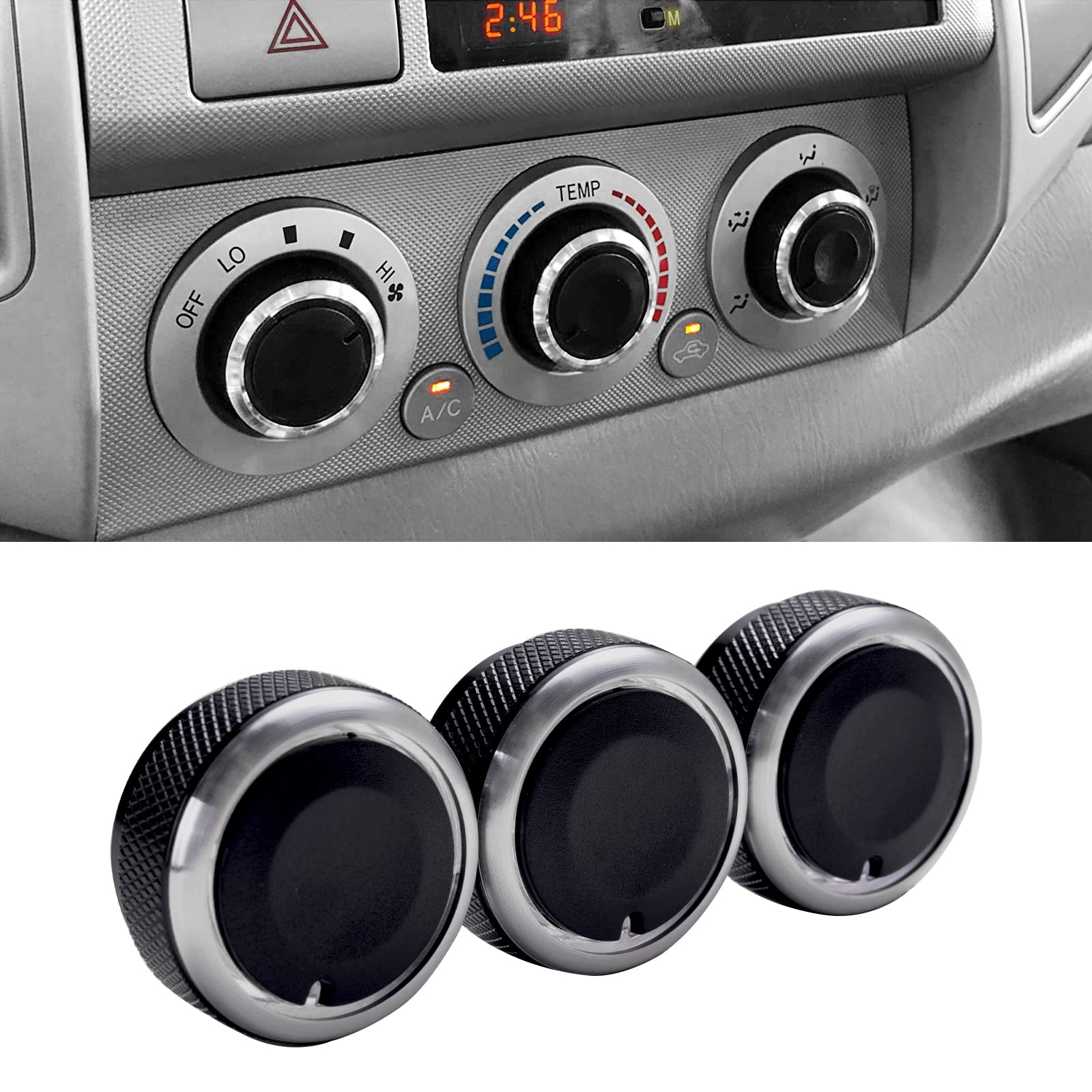 Jdmcar Compatible With Toyota Tacoma 2005-2015 A/C Air Conditioning Control Switch Knob Button, Hvac Control Knob Tacoma Heater