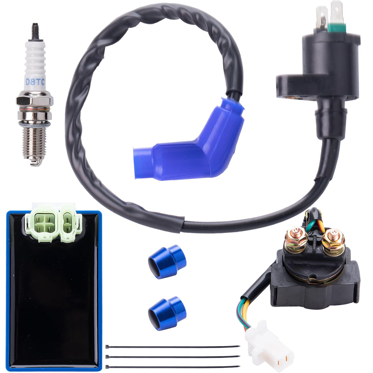 CIOM igniter CDI Box and Ignition Coil Spark Plug for Honda FourTrax 300 TRX 300 TRX300FW 4x4 2x4 1991 1990 1989 1992 1993 OEM 3