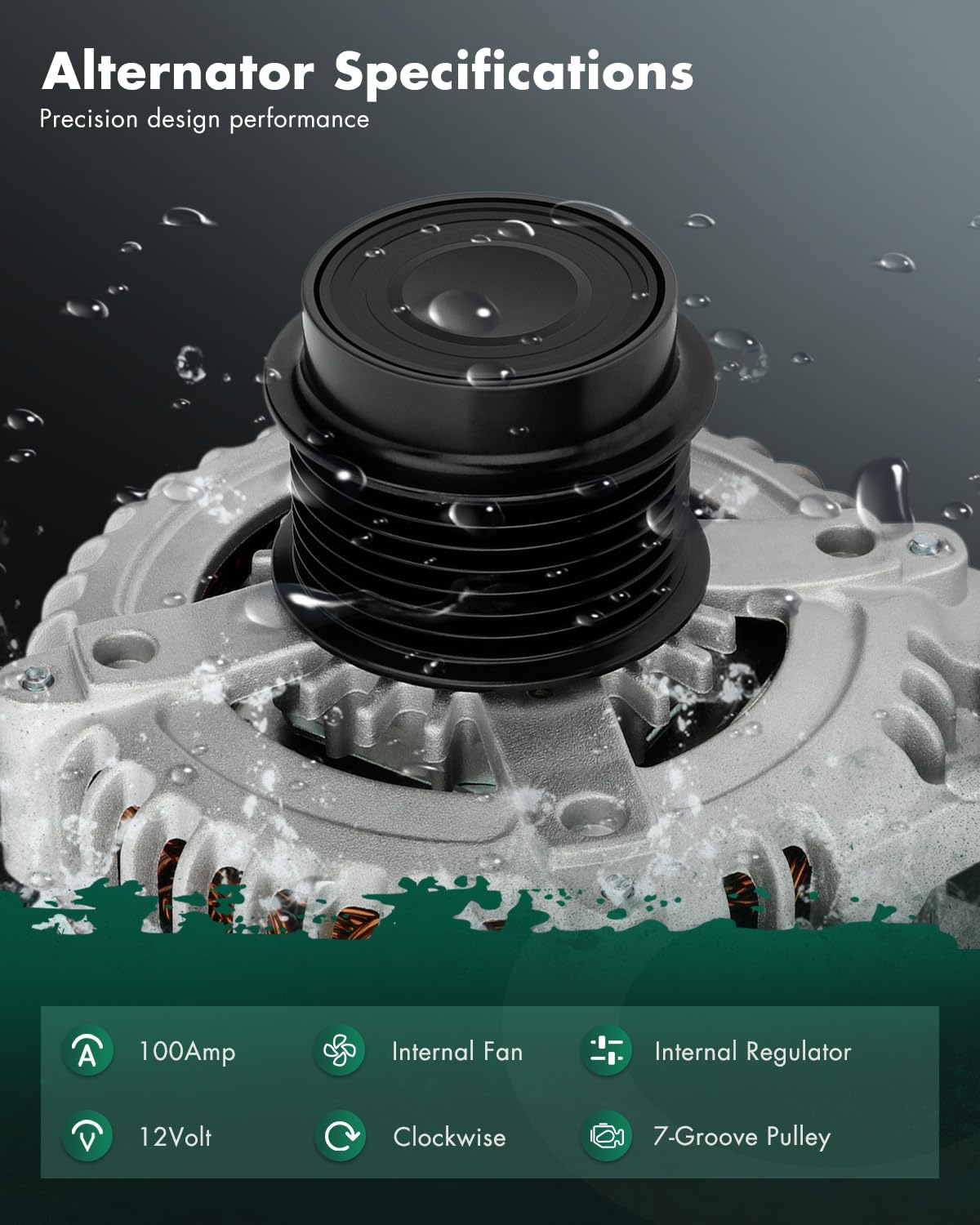 SCITOO Alternator Fit for Toyota Camry 2007 2008 2009, Corolla 2009 2010, for Matrix 2009-2013 & for Pontiac Vibe 2009 2010 & fo