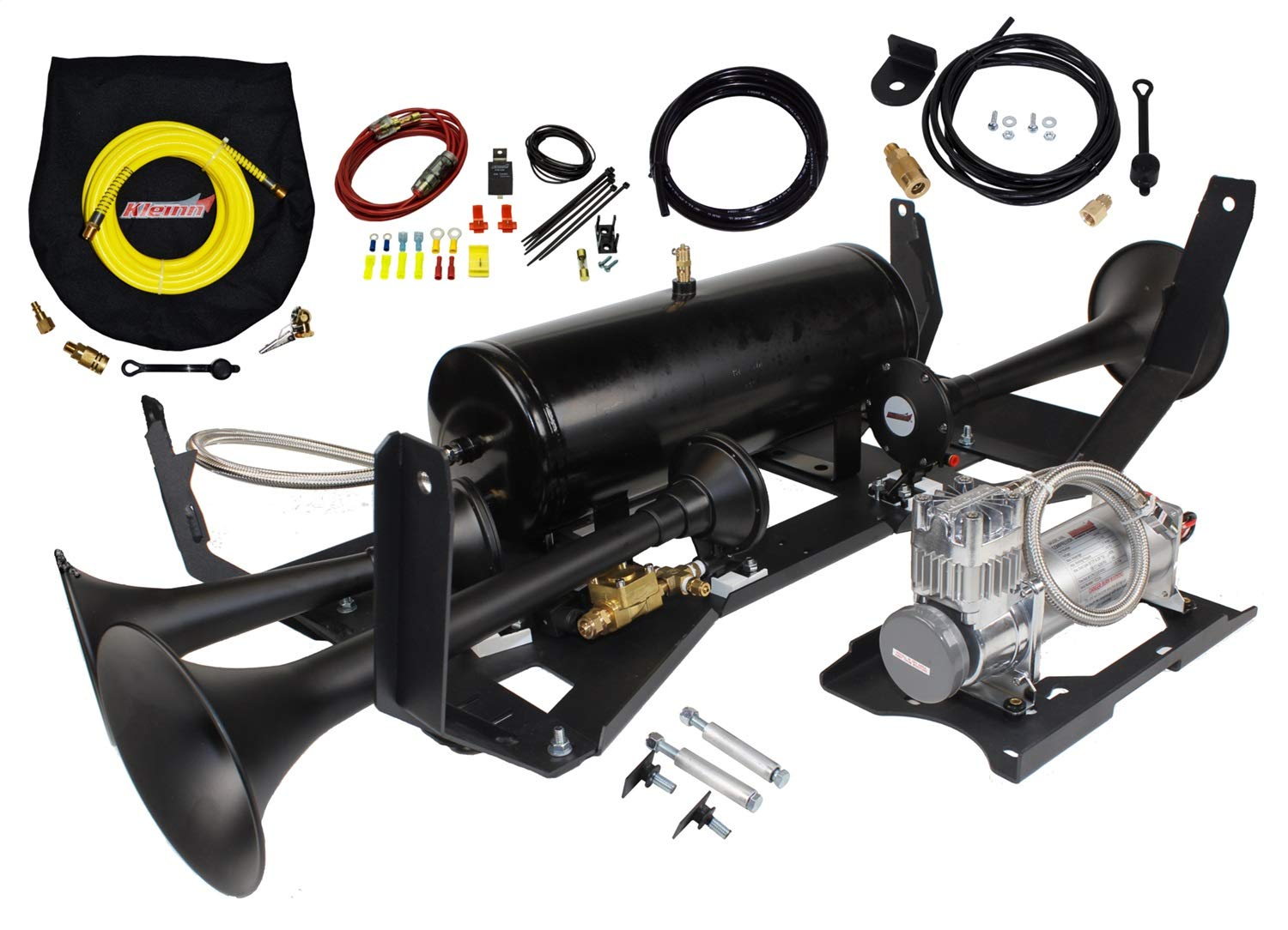Kleinn Air Horns Direct Fit Train Horn And Onboard Air System For Gmc 1500 Sierra And Chevrolet 1500 Silverado,Multi,Gm1500-734