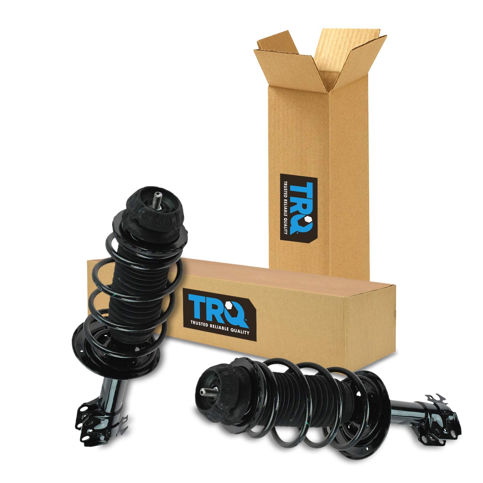 Trq Front Strut & Coil Spring Assembly Set Driver & Passenger Sides Compatible With 07-12 Toyota Yaris