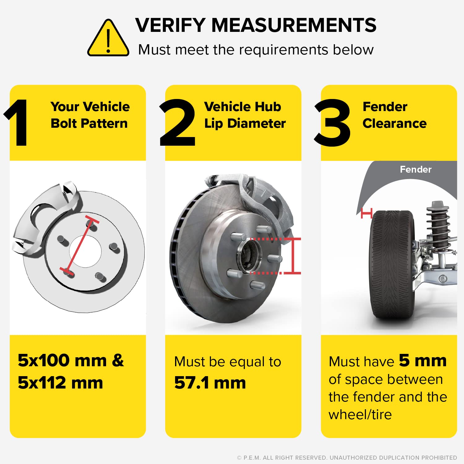 StanceMagic - 2pcs 5mm Hubcentric 5x100 and 5x112 Wheel Spacers (57.1 Bore) Compatible with Audi TT A3 A4 A6 A8 S4 S6 S8 Volkswa