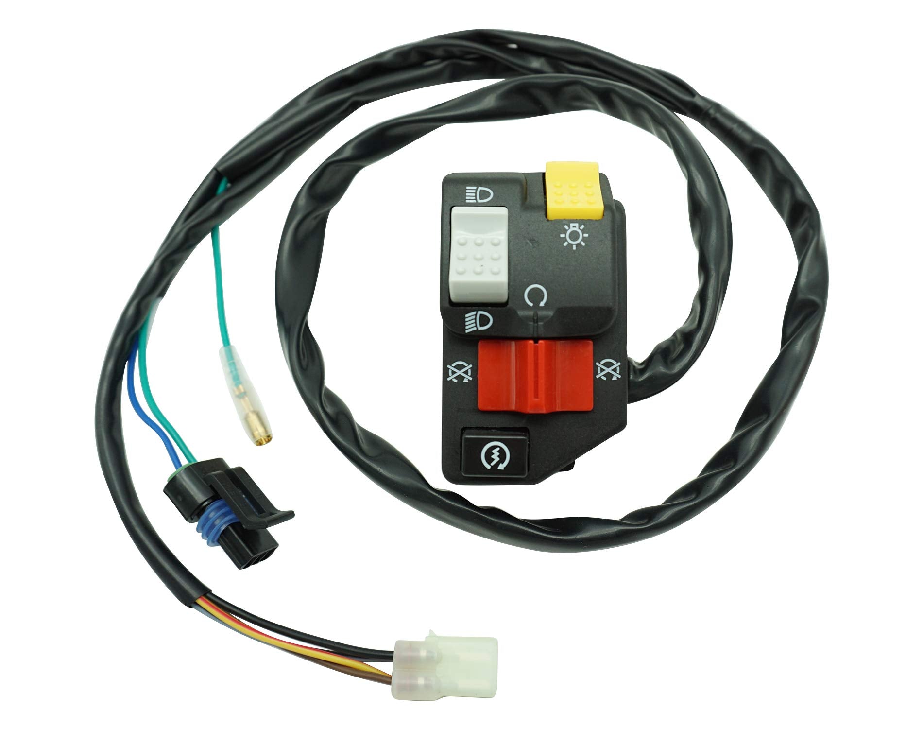 M Mati Left Handlebar Start Stop Headlight Switch For Honda Atv Trx250Ex Sportrax 250Ex 2001-2005 35020-Hn6-003