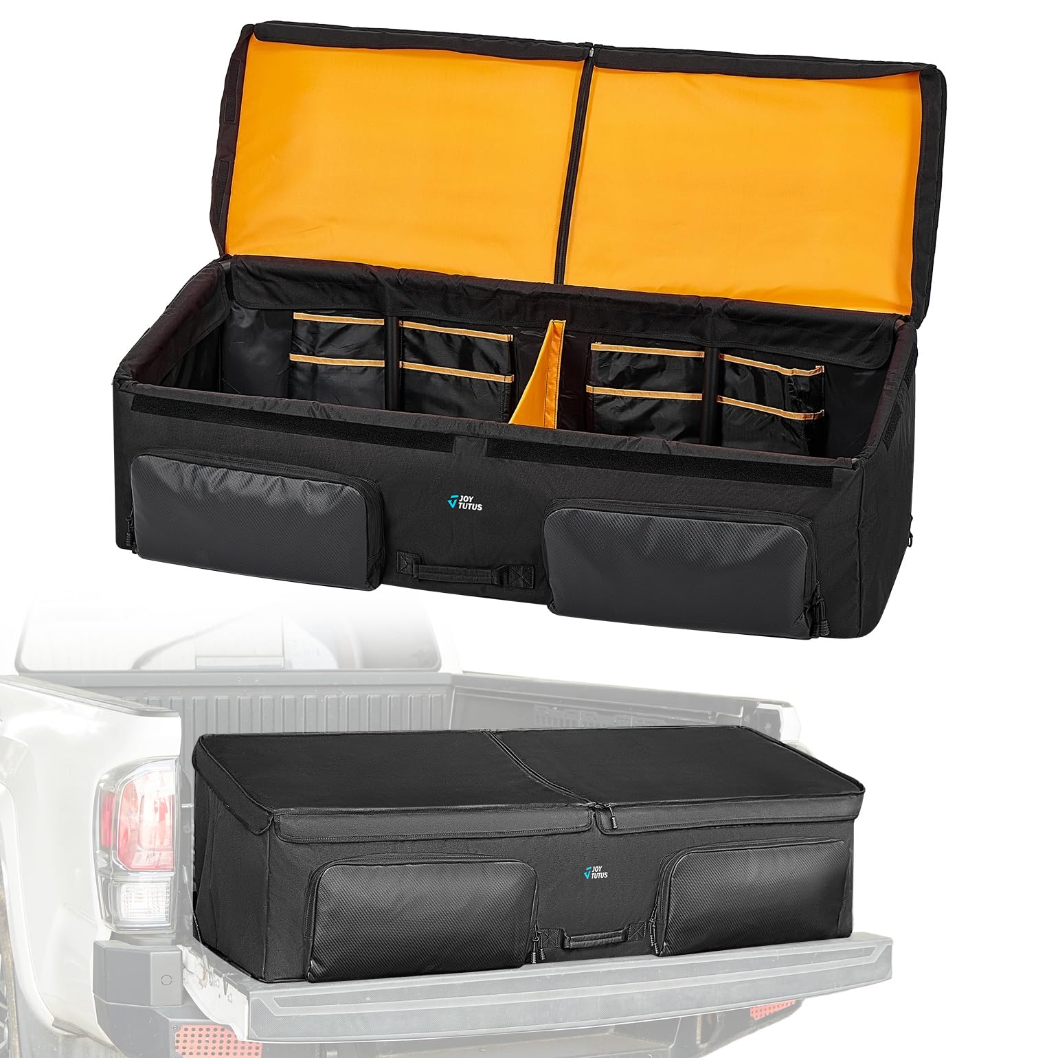 JOYTUTUS Truck Bed Cargo Box Organizer for Pickup, Water Resistance Truck Bed Cargo Bag, Storage Organizer Carrier Accessories f
