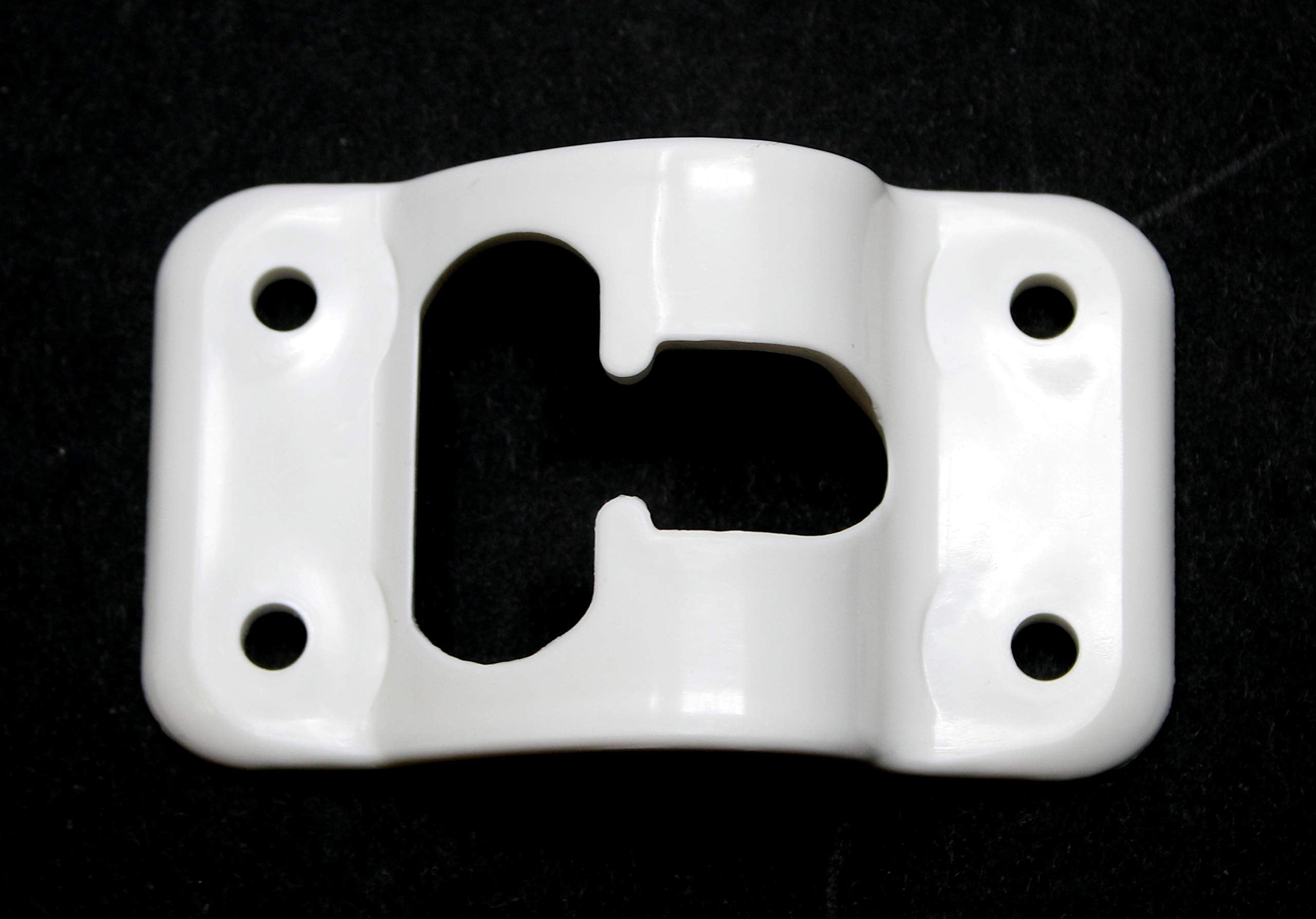 Jsp Manufacturing White Plastic 6” T-Style Entry Door Catch Latch Holder For Rv Camper Trailer Cargo Hatch Assembly Kit (2)