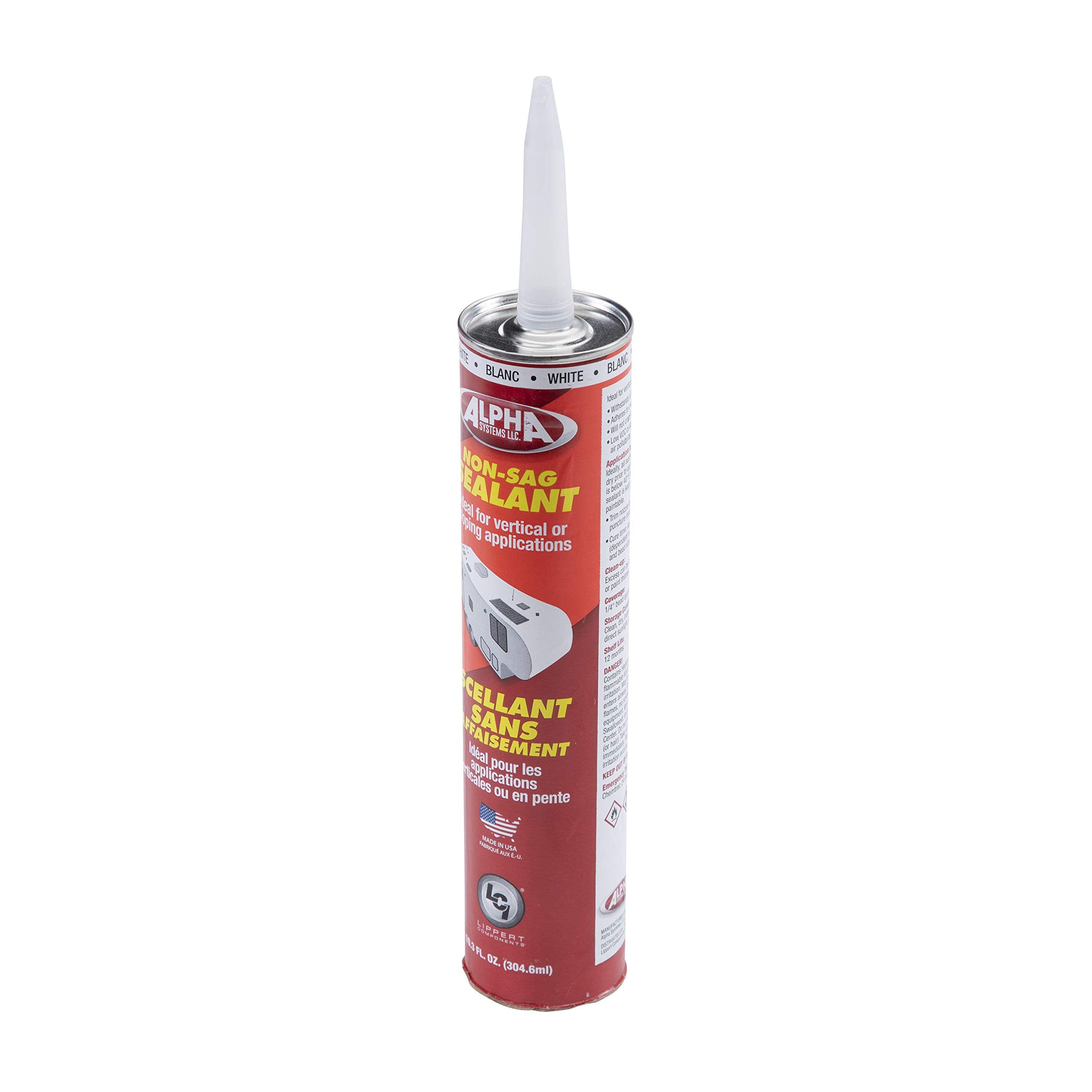 Alpha Systems 862157 1010 Upc Non-Sag Sealant, White (Qty 2)