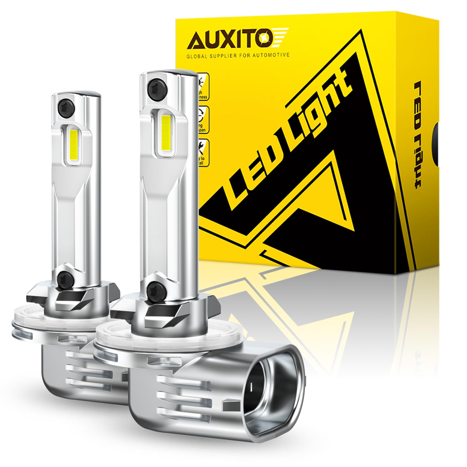 Auxito 881 Led Fog Light Bulbs, 16,000Lm 500% Super Brighter, 10 Years Lifespan, Wireless 1:1 Size Plug-N-Play, 100% Perfect Ins