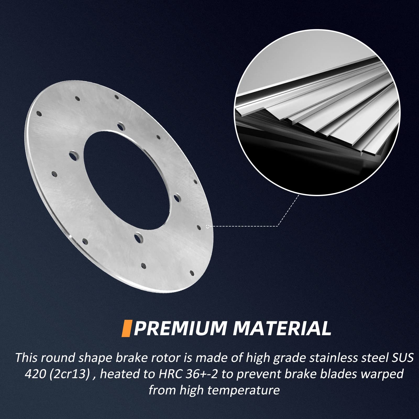 M MATI Front or Rear Brake Disc Rotor for Arctic Cat 250 300 400 500 650 700 Prowler 700 1000 1436-164