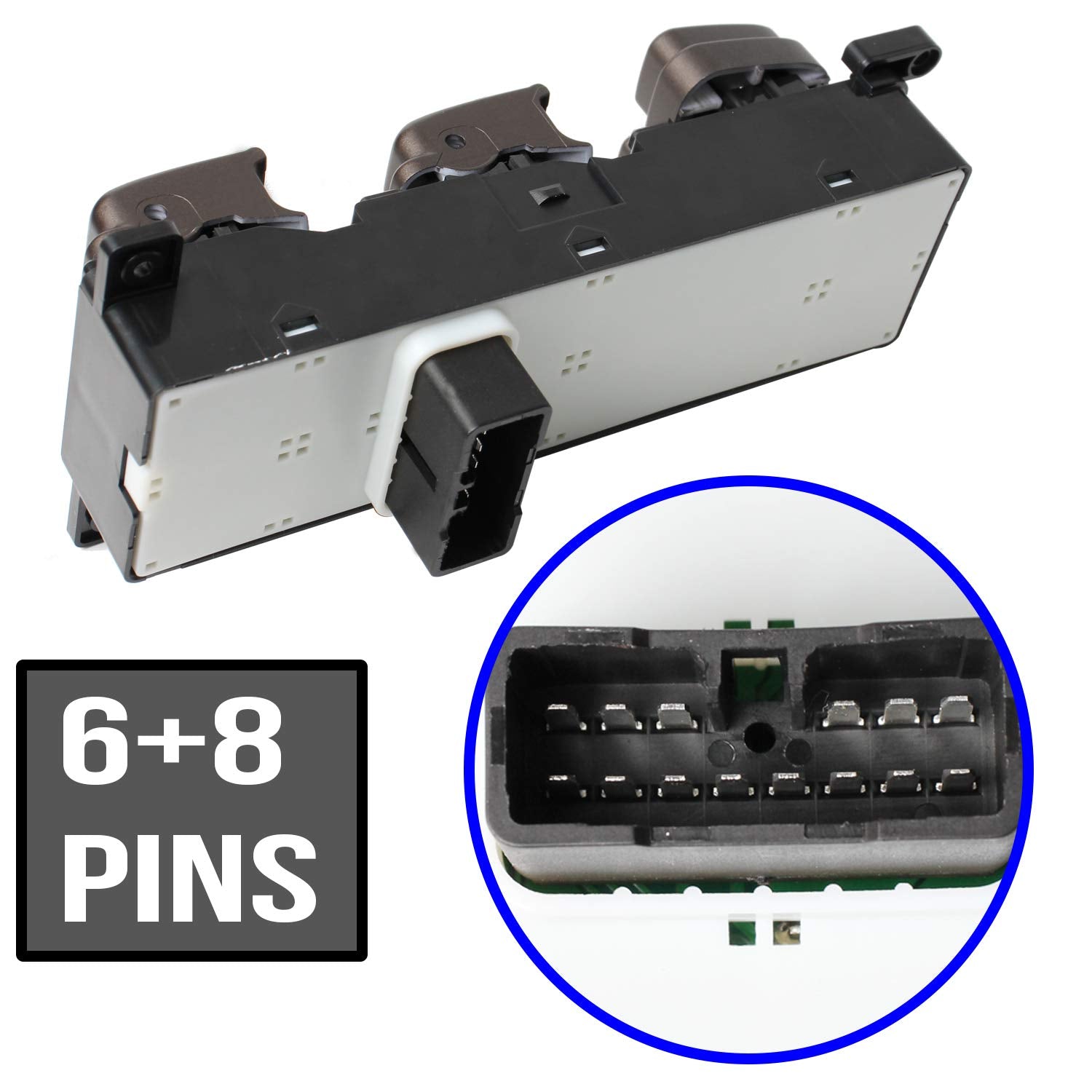 Master Power Window Switch For 2008-2010 Hyundai Sonata, Front Left Driver Side Control Switch 93570-3K600…